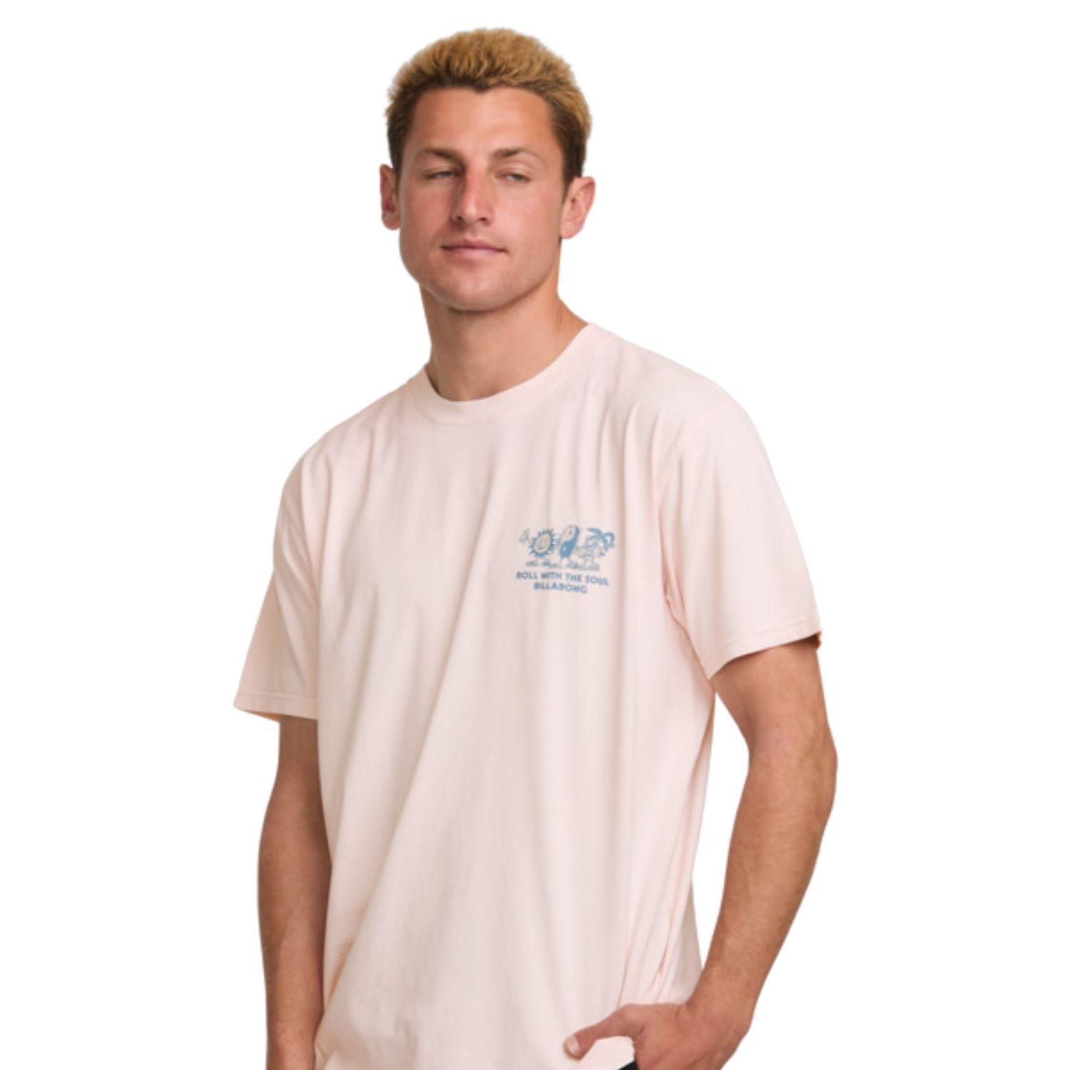 Billabong Roll Premium Ww Ss Erkek Pembe Tişört