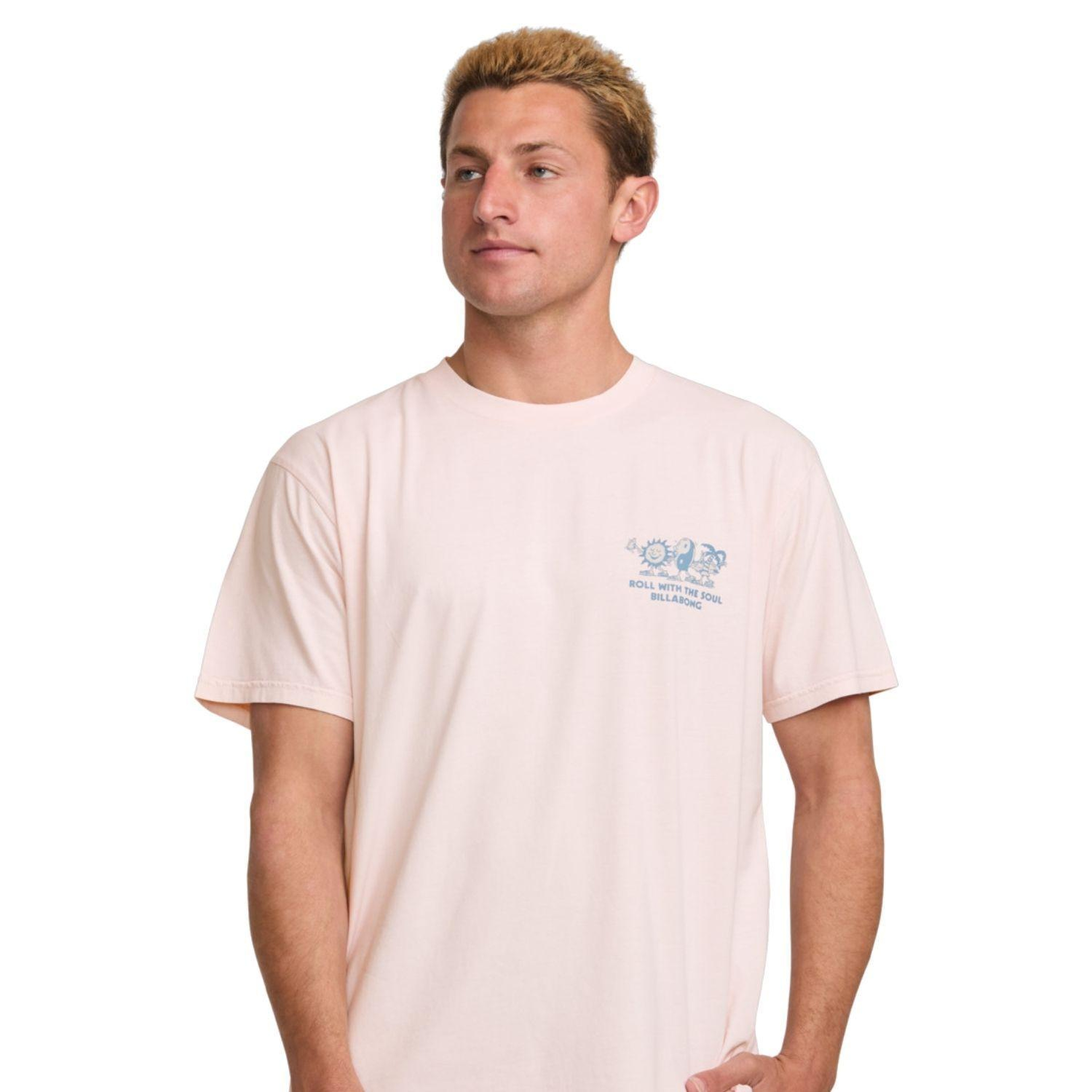 Billabong Roll Premium Ww Ss Erkek Pembe Tişört