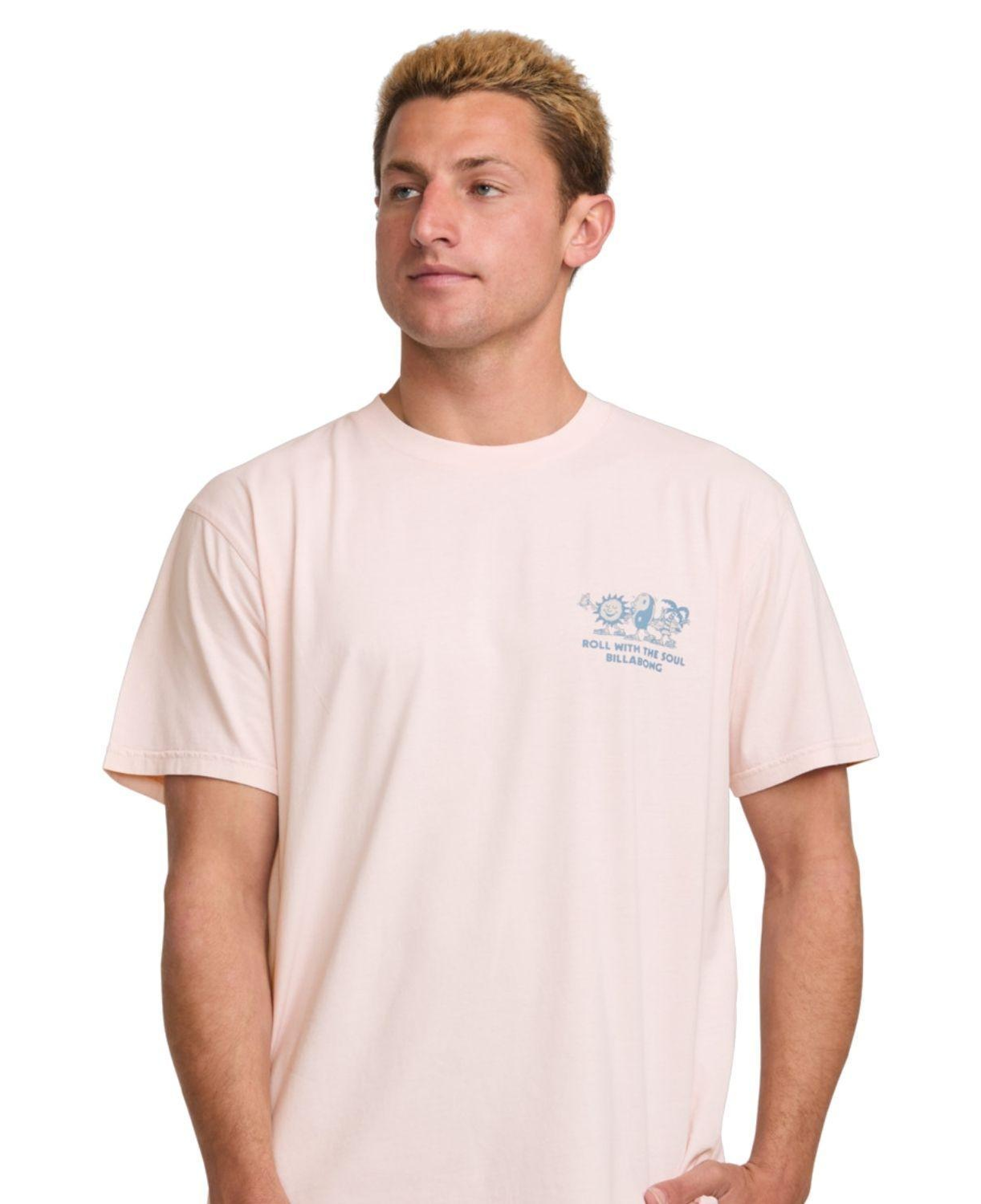 Billabong Roll Premium Ww Ss Erkek Pembe Tişört