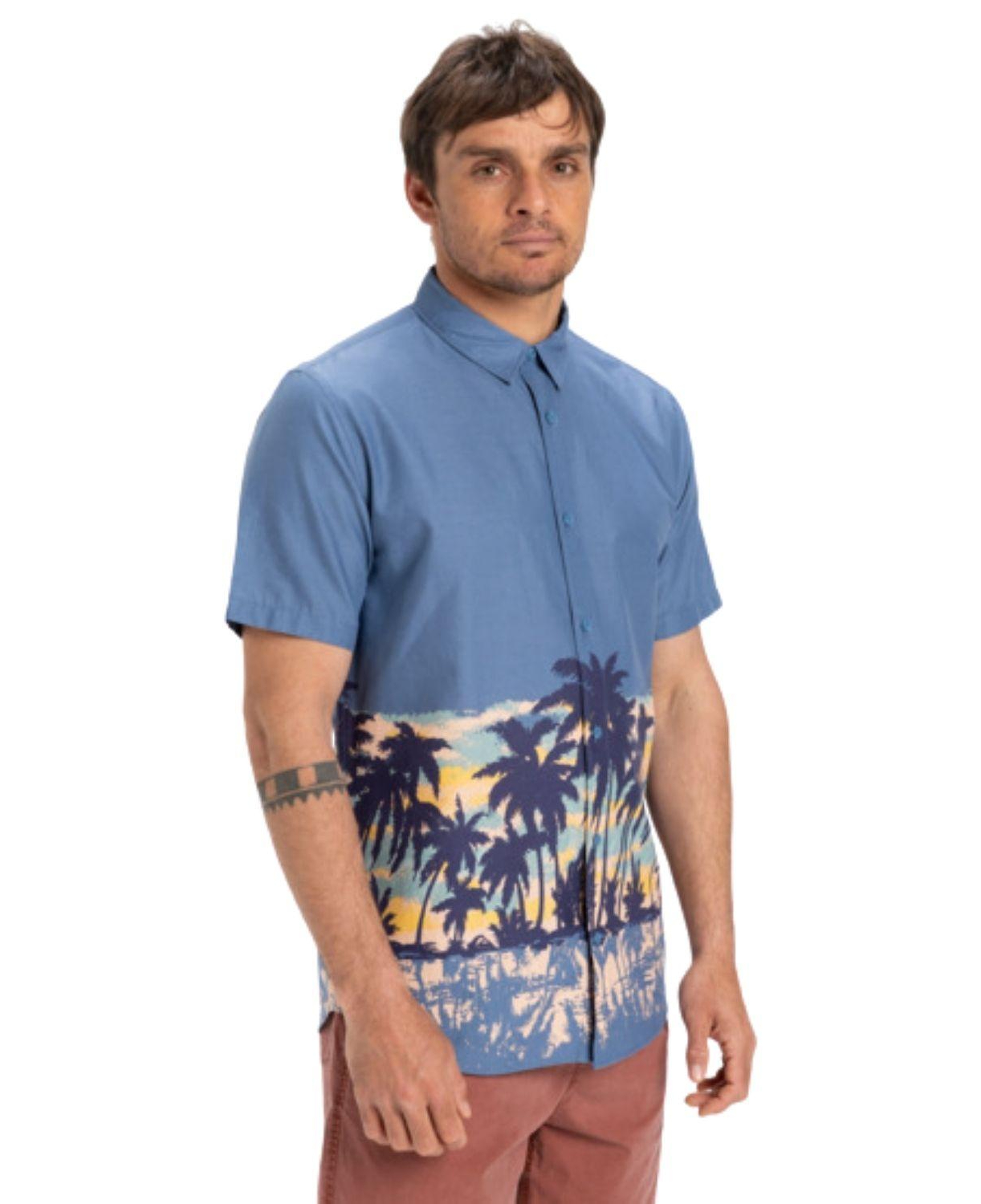 Quiksilver Apero Classic Engineered Erkek Mavi Gömlek