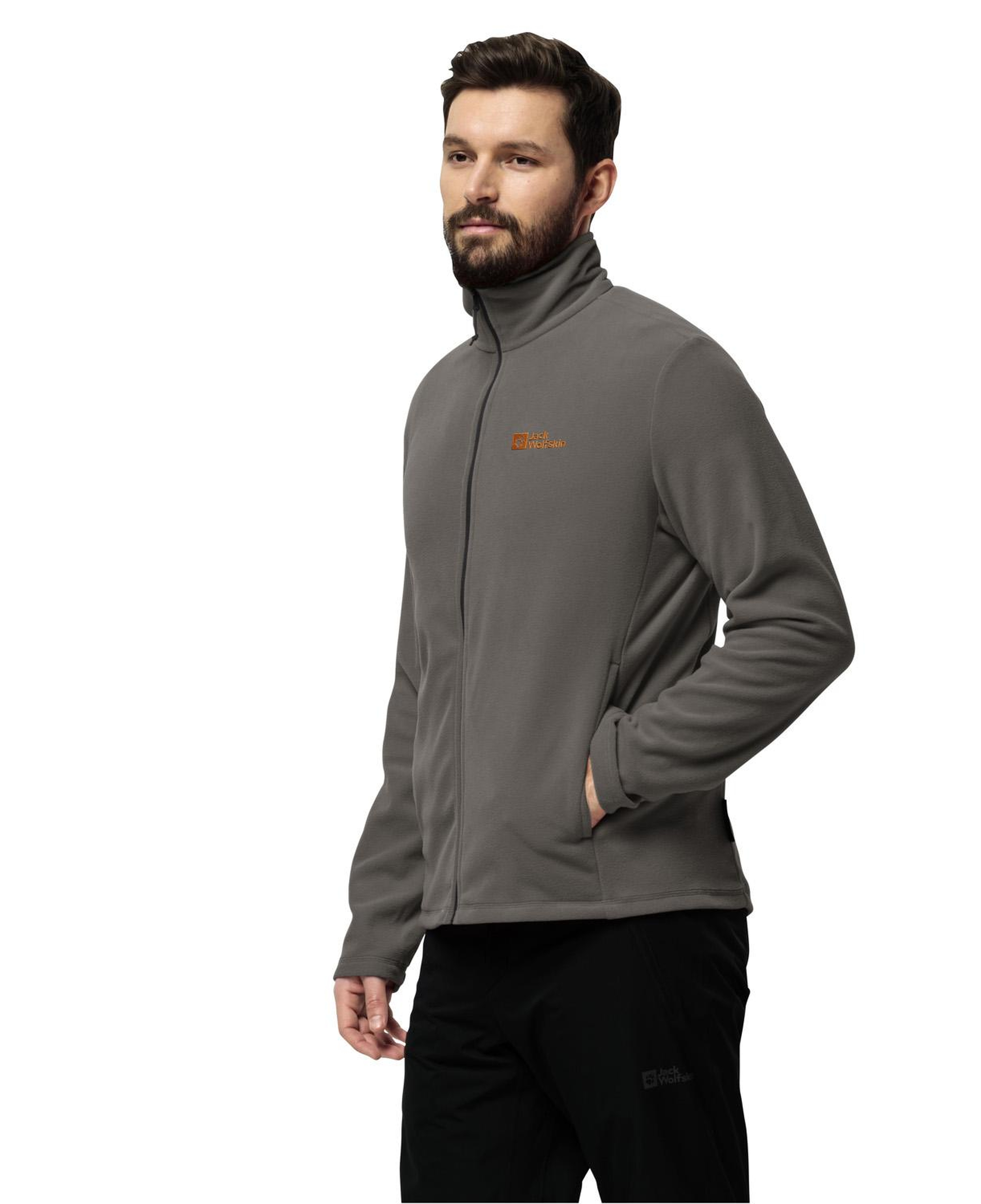 Jack Wolfskin Taunus Fz Erkek Gri Polar Ceket