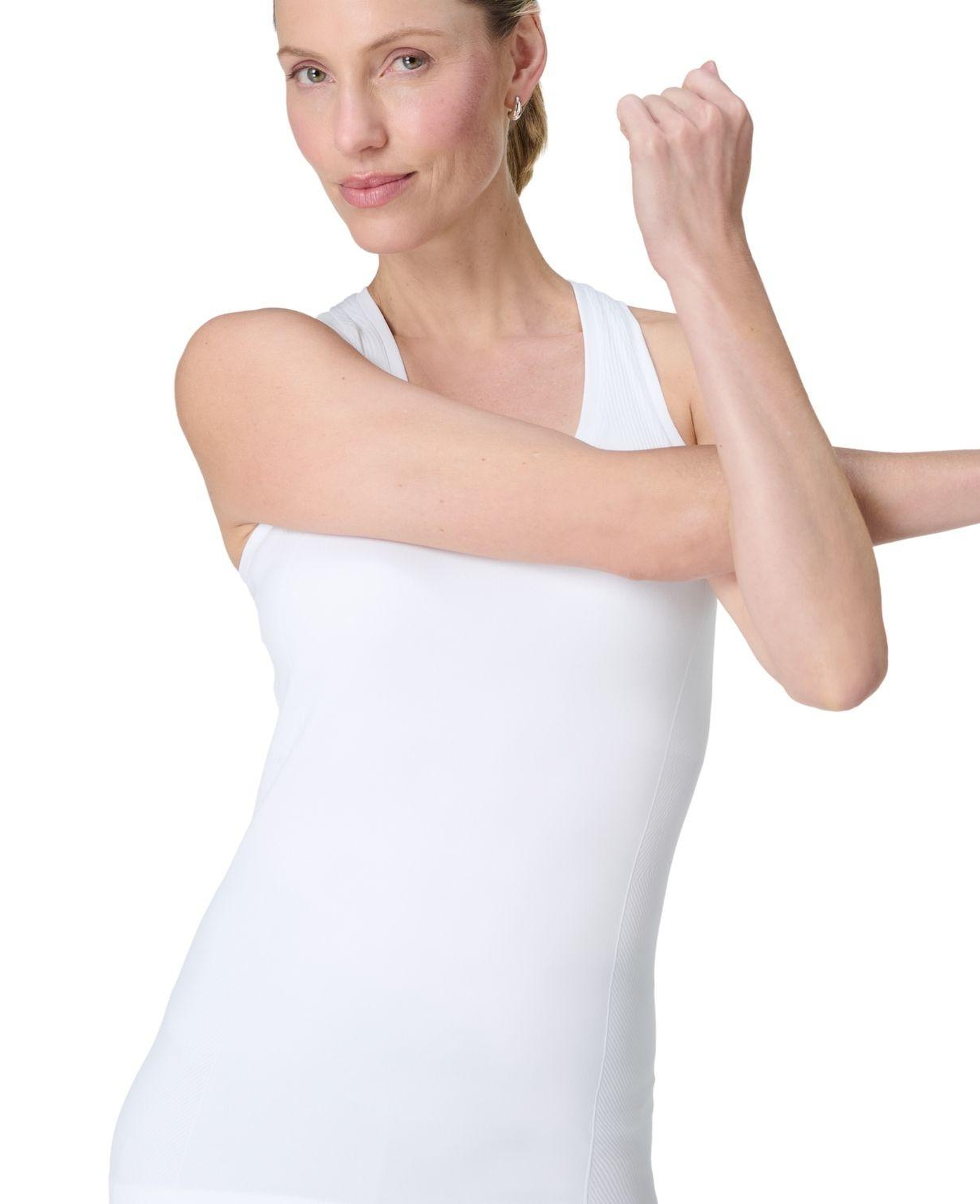 Sweaty Betty Athlete Seamless Workout Tank Kadın Beyaz Fitness Tişört