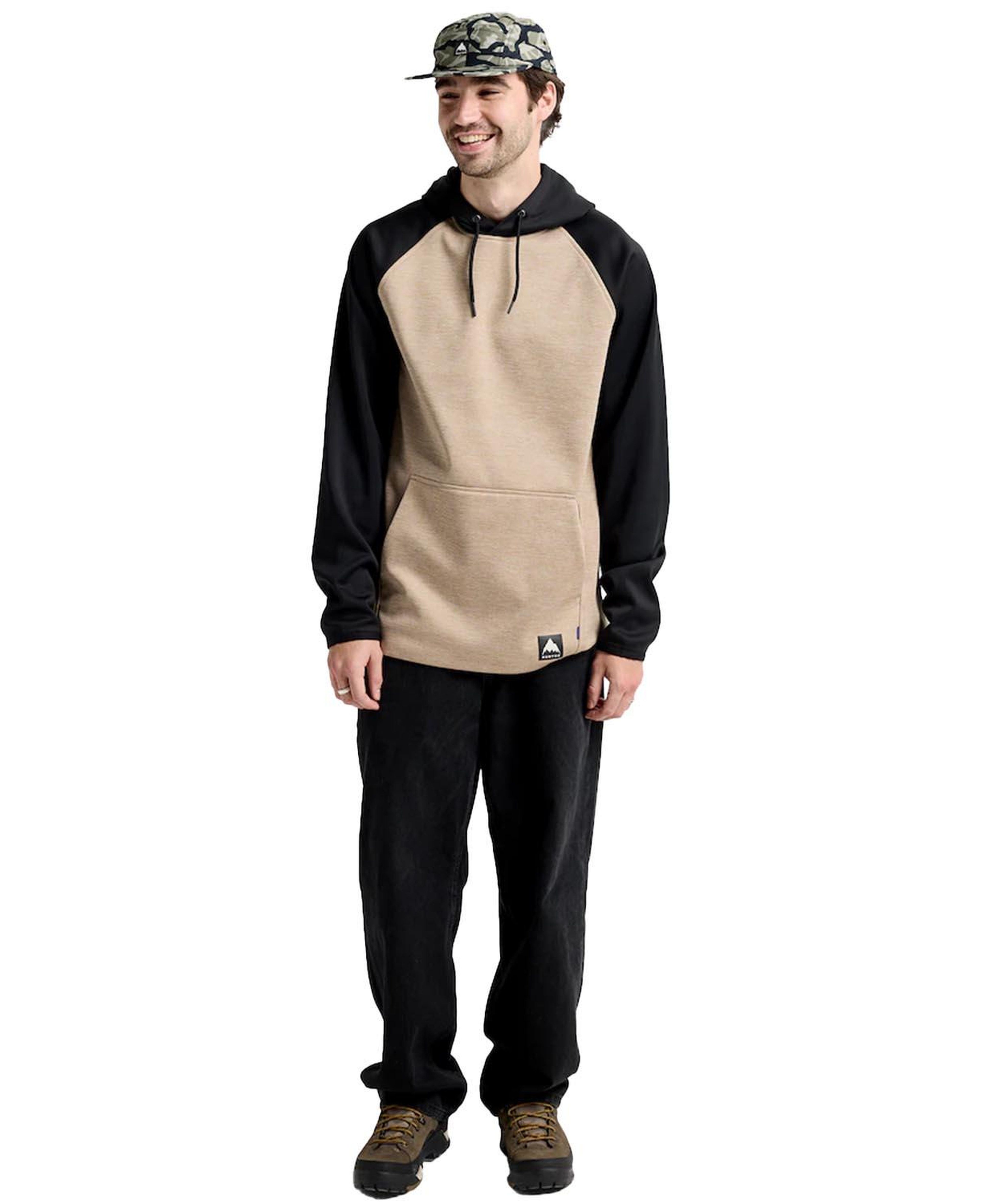 Burton Crown Weatherproof Pullover Fleece Erkek Bej Sweatshirt