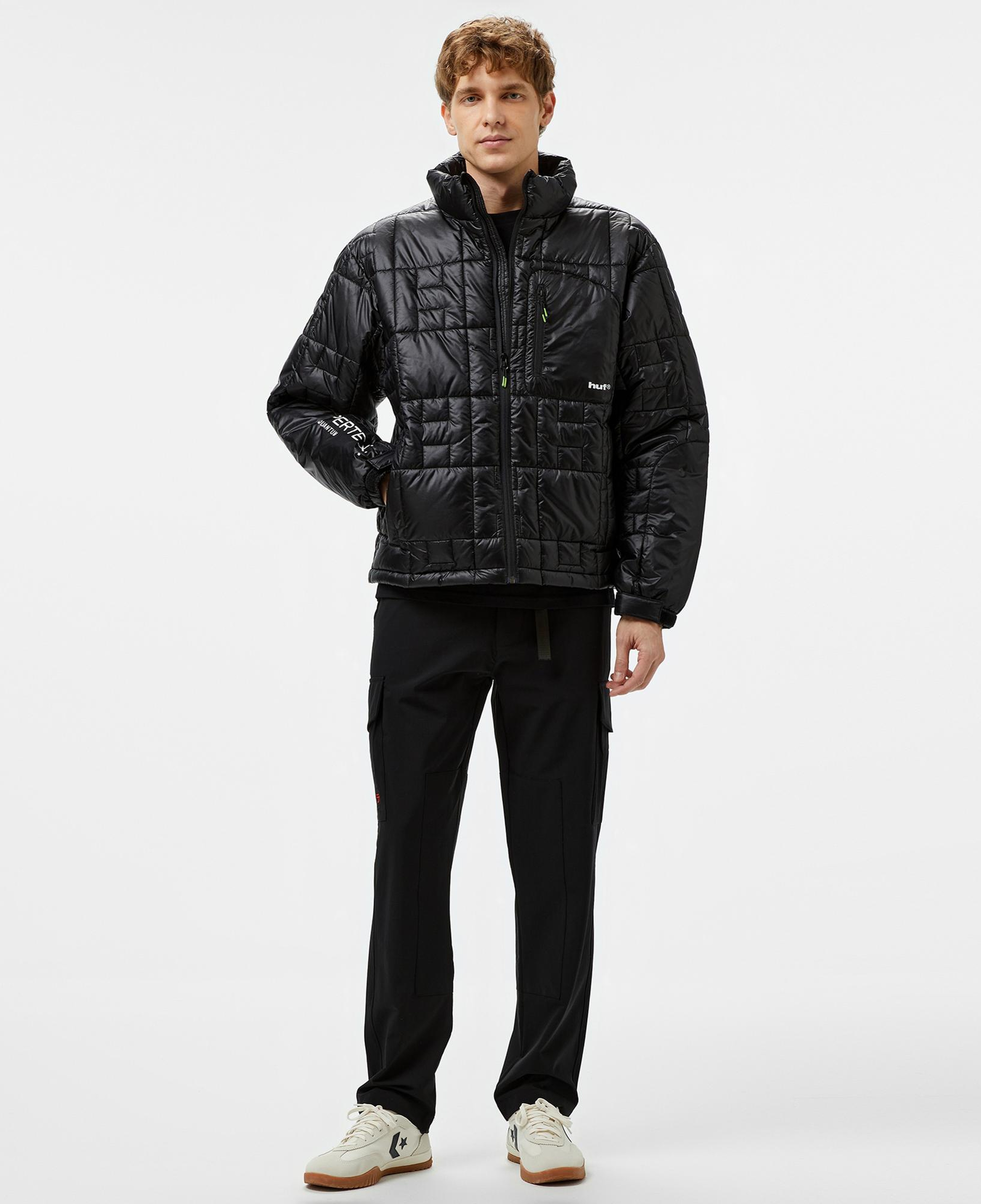 Huf Pertex Puffer Erkek Siyah Ceket