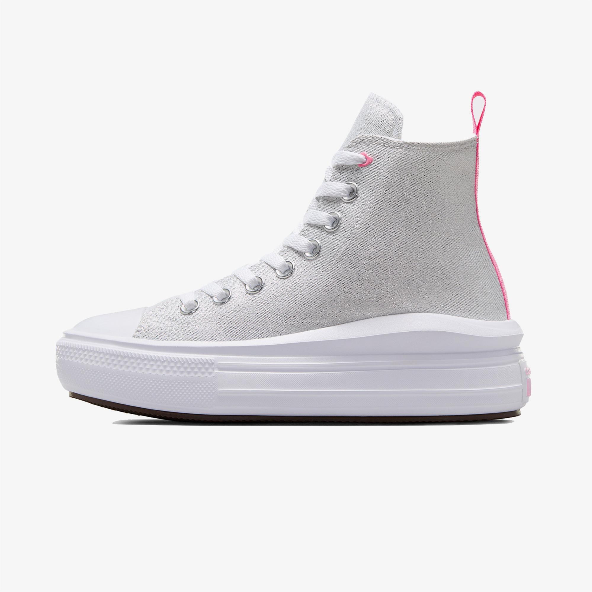 Converse Chuck Taylor All Star Move Platform Sparkle Çocuk Beyaz Sneaker