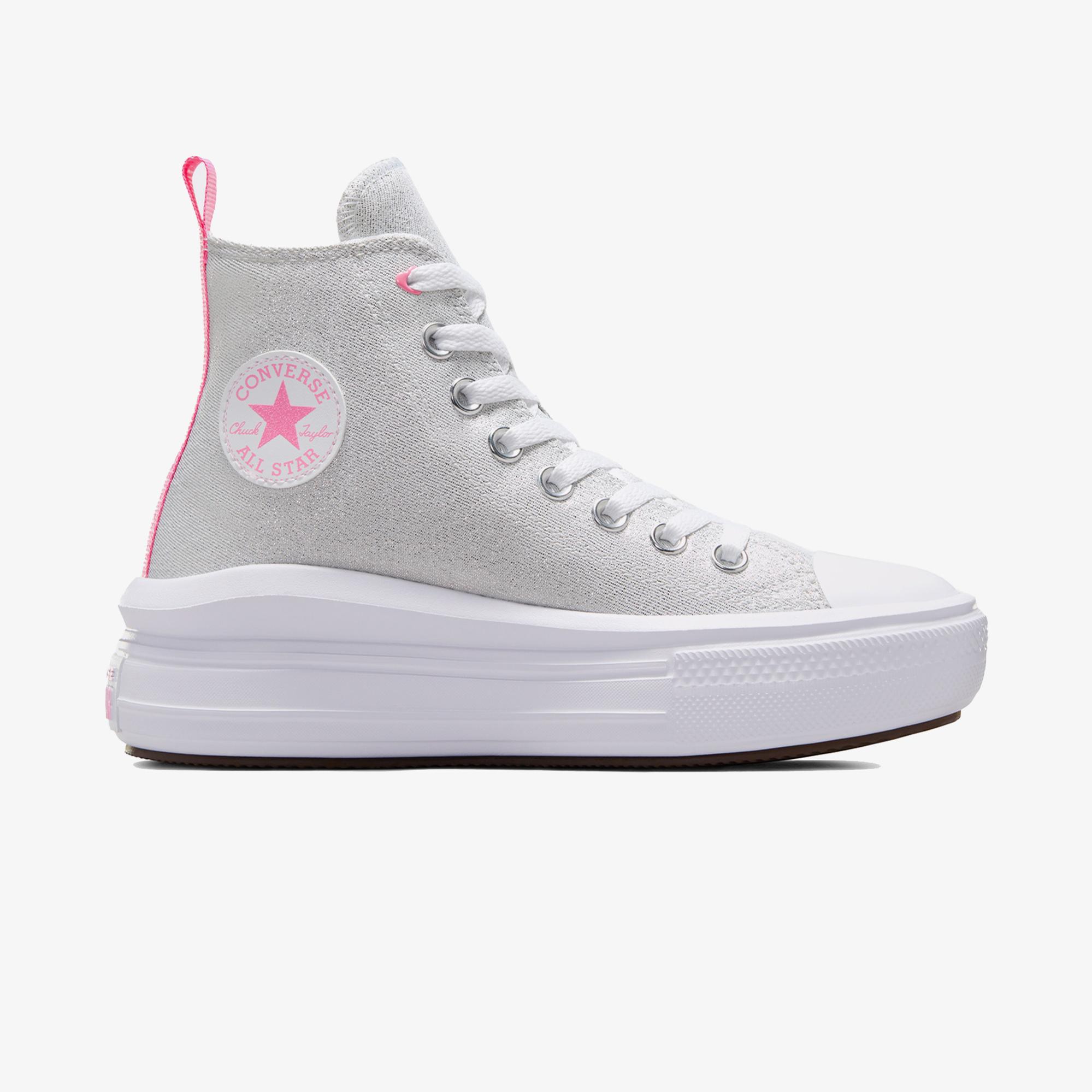 Converse Chuck Taylor All Star Move Platform Sparkle Çocuk Beyaz Sneaker