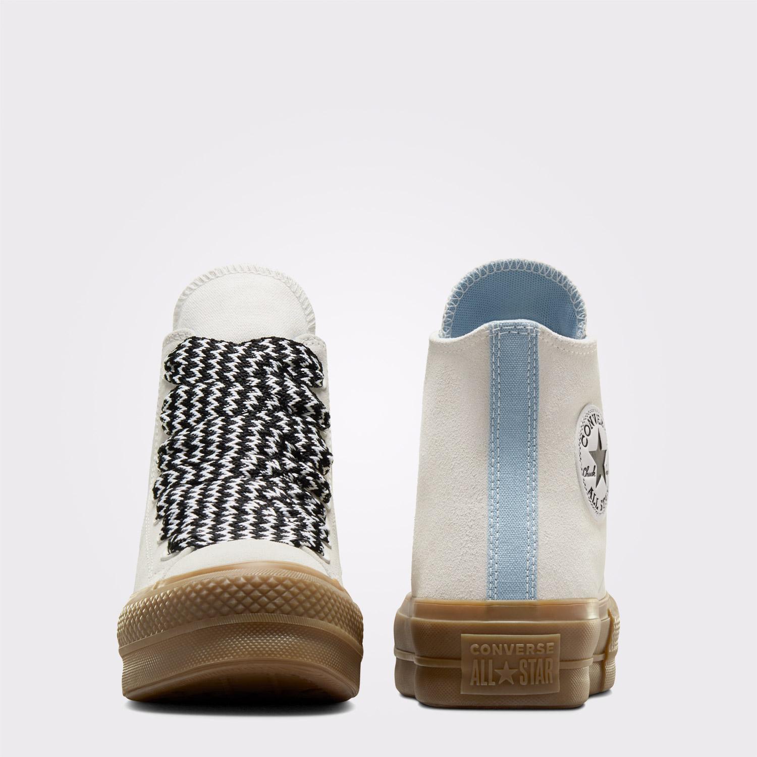 Converse Chuck Taylor All Star Lift Kadın Krem Süet Platform Sneaker