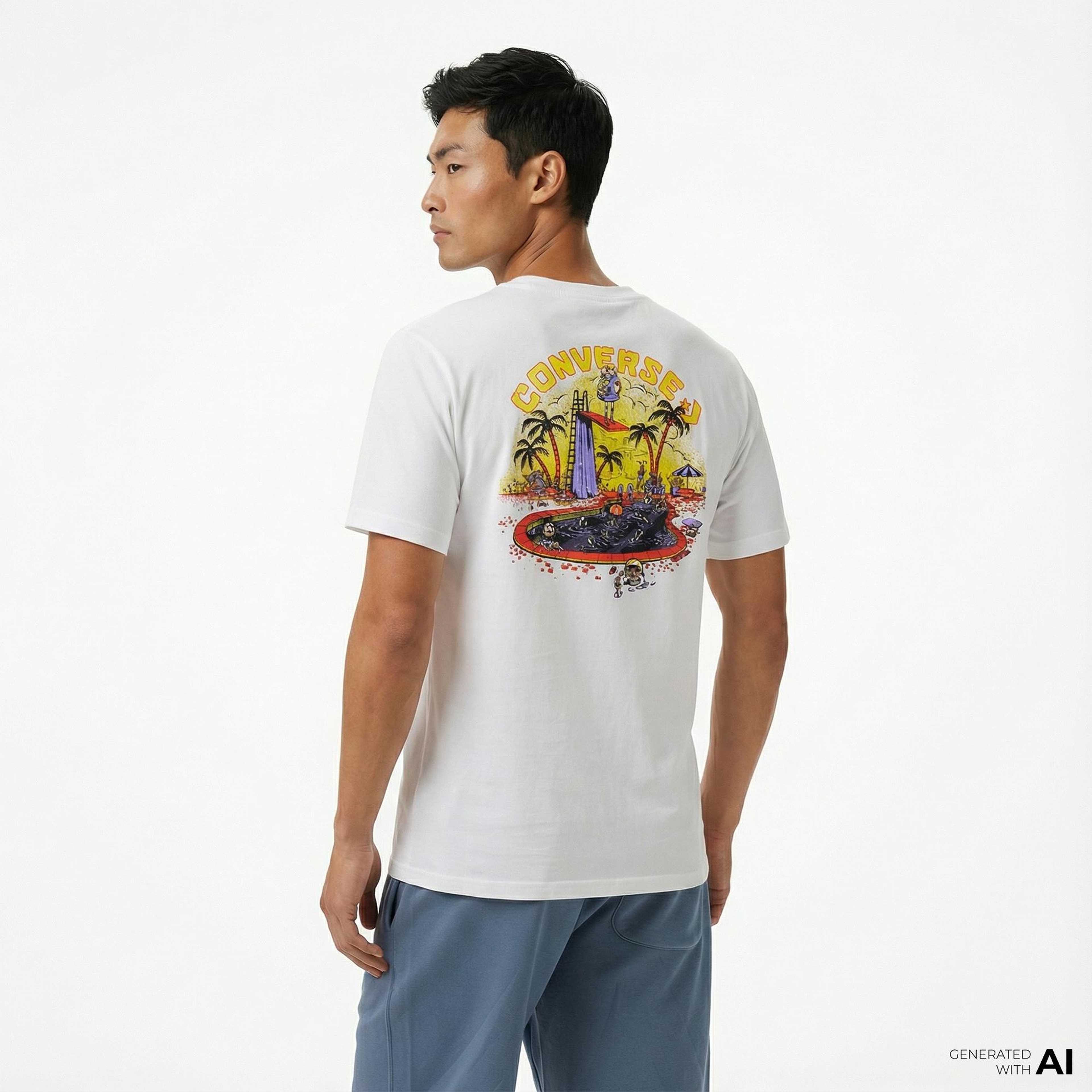 Converse Erkek Beyaz T-Shirt