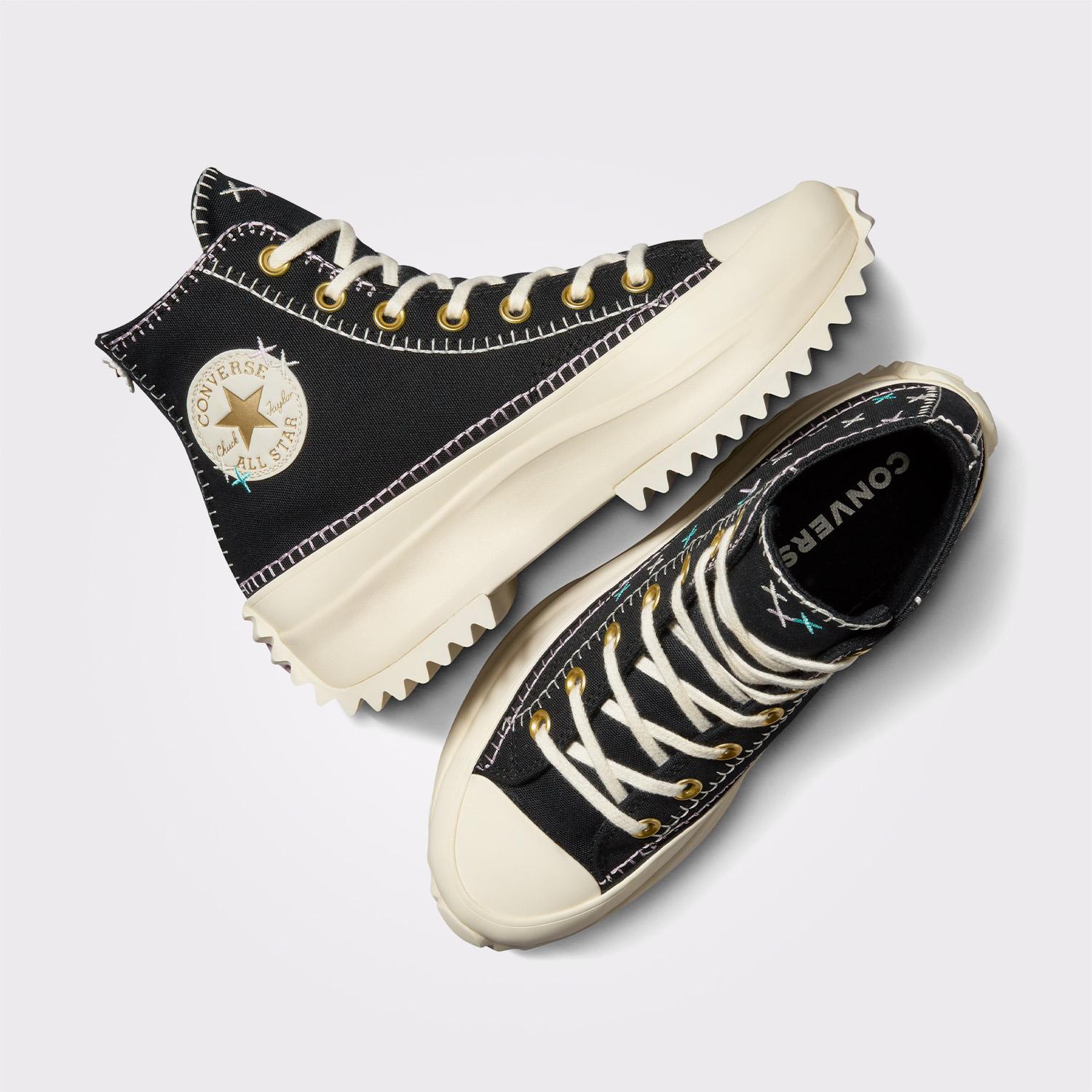 Converse Run Star Hike Unisex Siyah Platform Sneaker