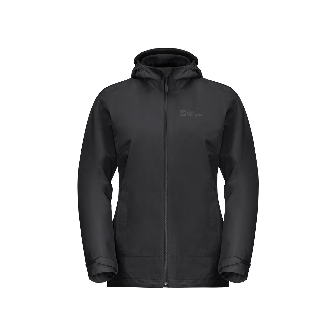 Jack Wolfskin Moonrise 3in1 Kadın Siyah Outdoor Ceketi