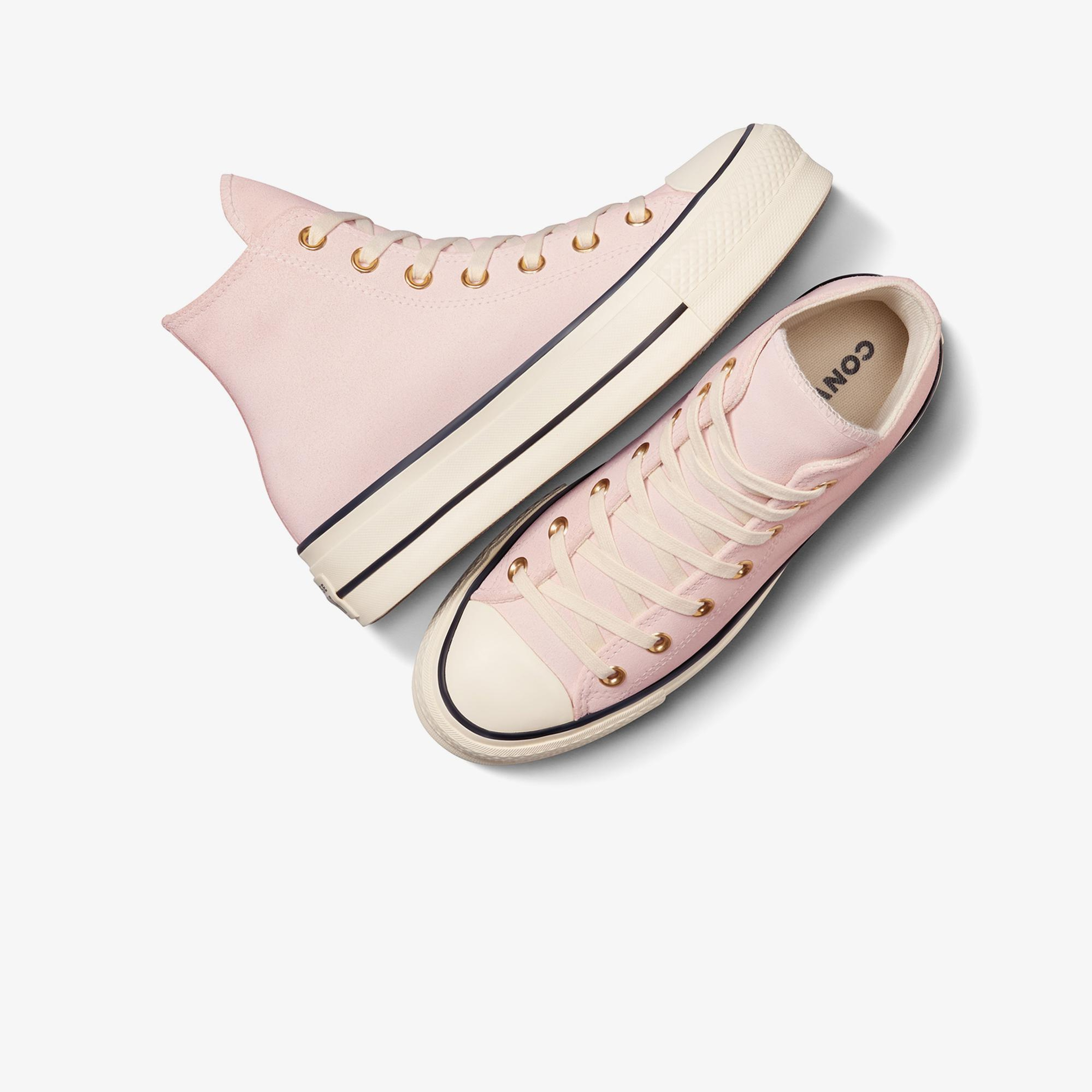 Converse Chuck Taylor All Star Lift Kadın Pembe Süet Platform Sneaker