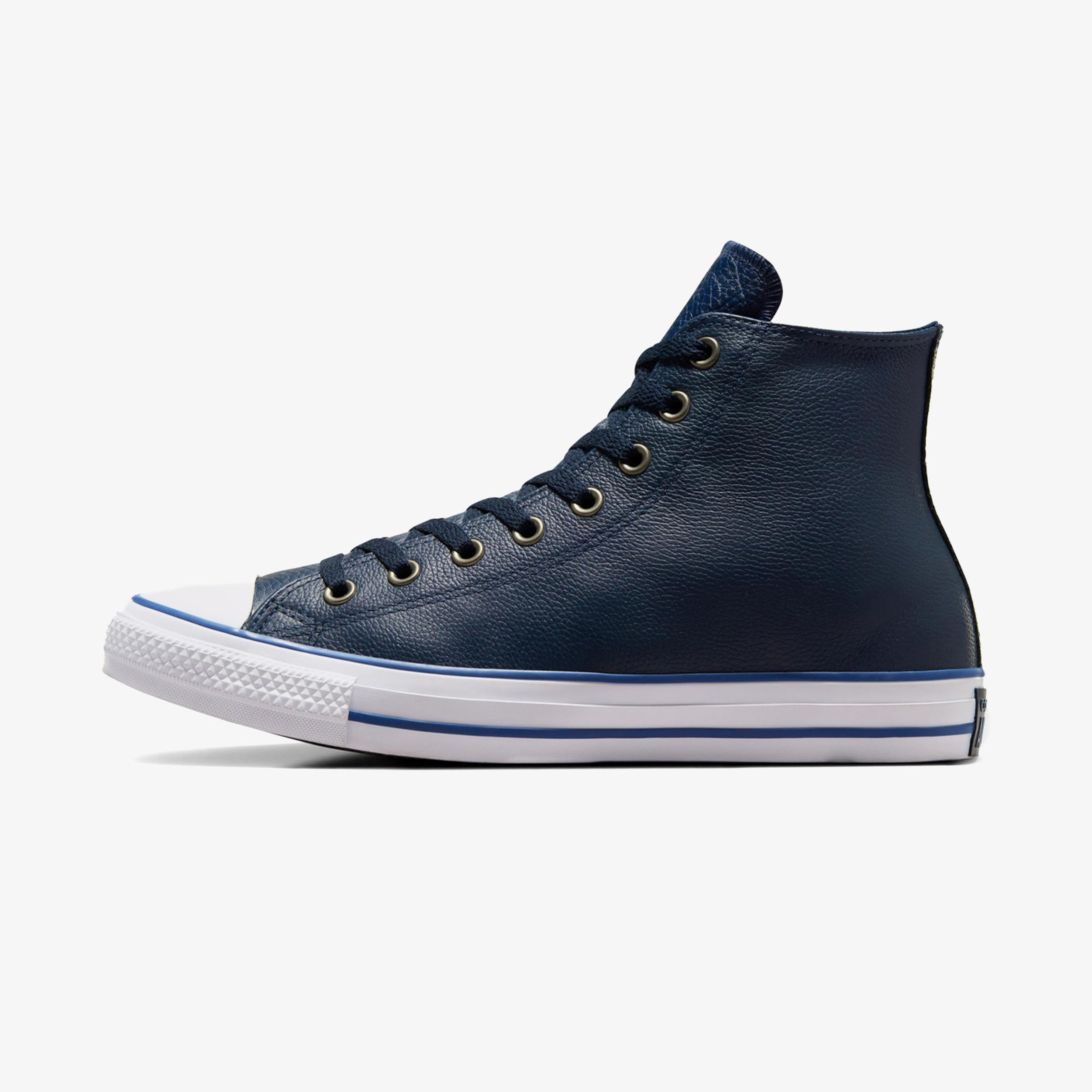 Converse Chuck Taylor All Star Unisex Lacivert Deri Sneaker