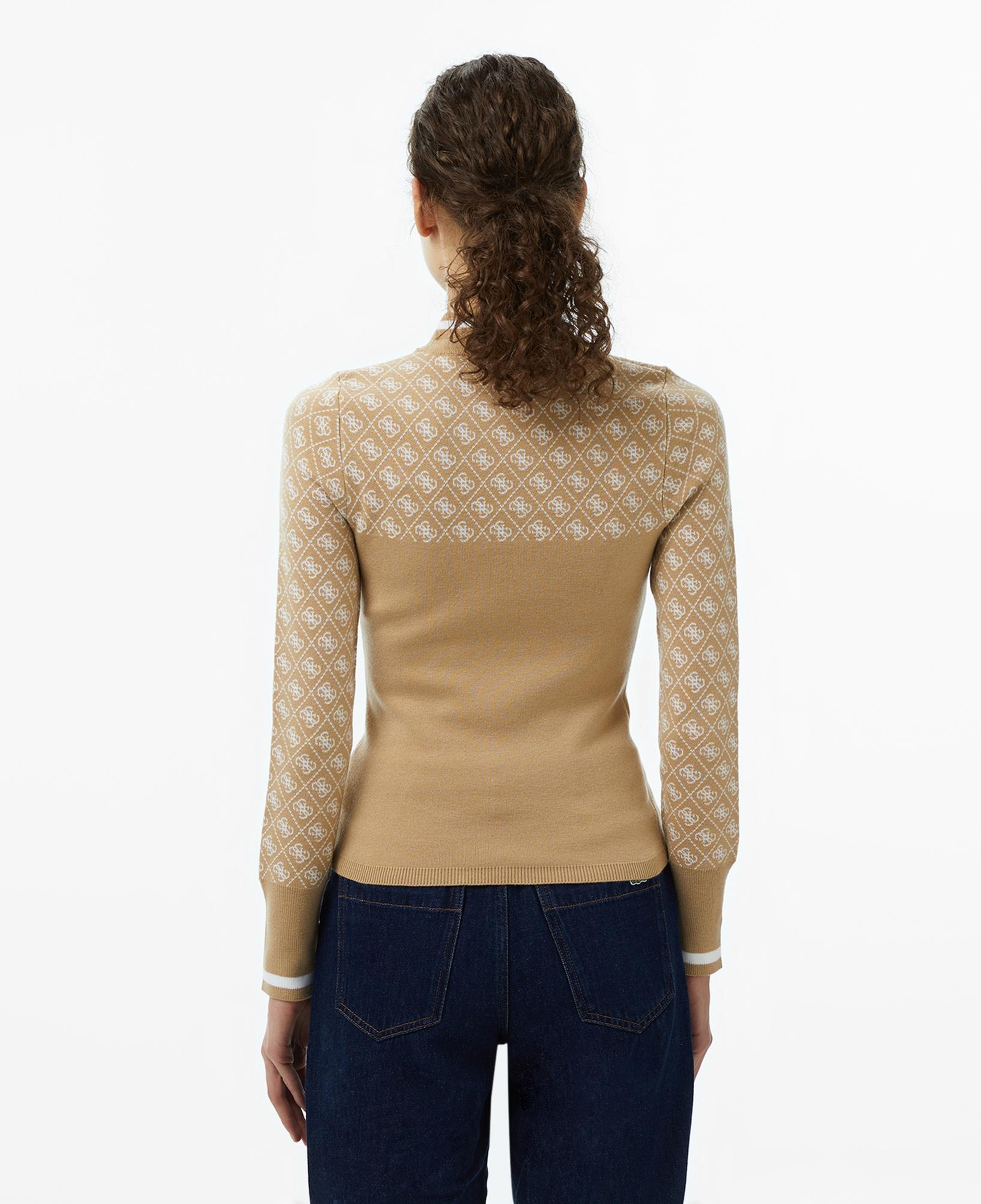 Guess Aubrey Yün Karışımlı Kadın Bej Triko