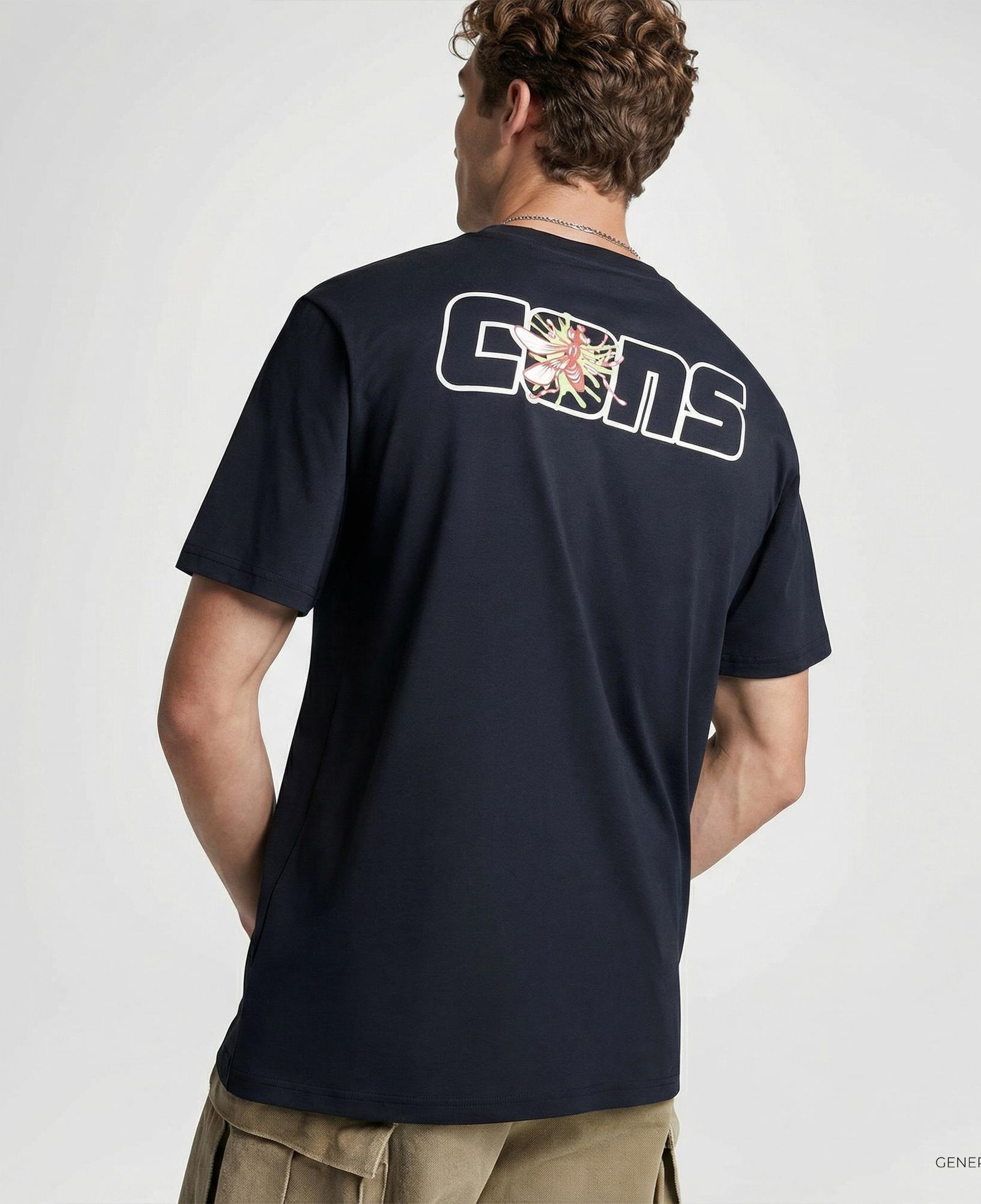 Converse Erkek Loose Fit Baskılı Siyah T-Shirt