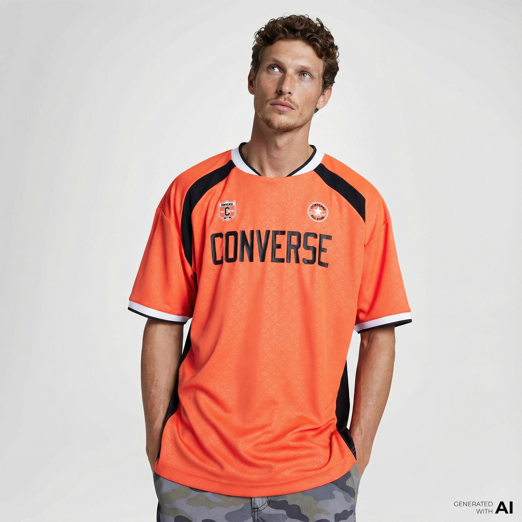 Converse Erkek Baskılı Turuncu Forma