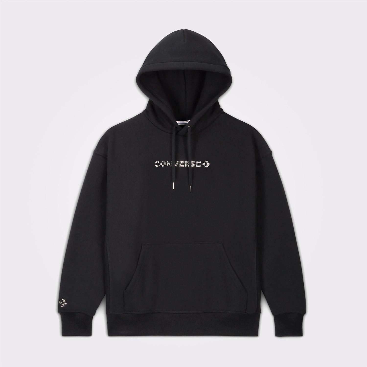 Converse Swarovksi Kristal Kadın Siyah Hoodie