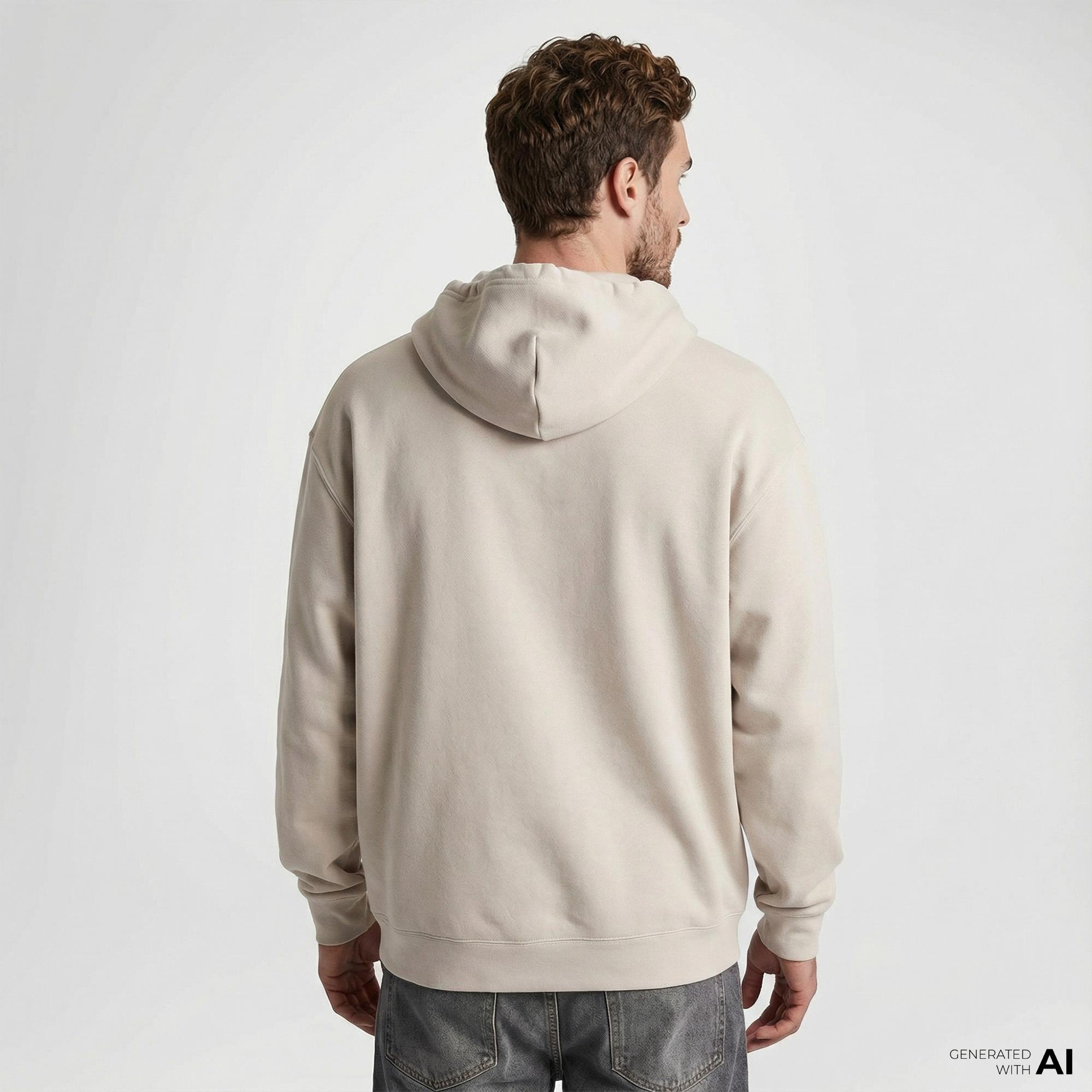 Converse Erkek Loose Fit Bej Hoodie