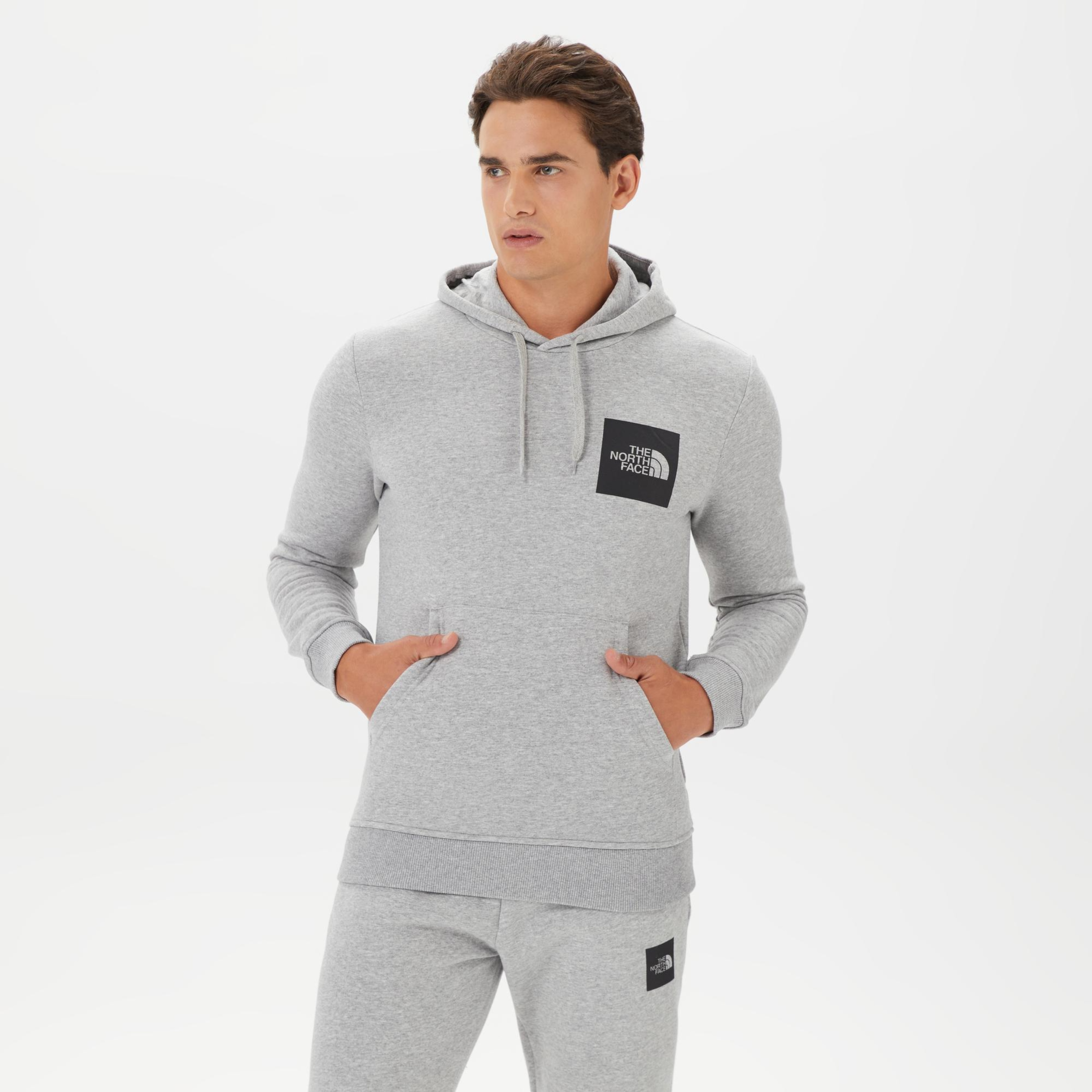 The North Face Fine Hoodie Erkek Gri Sweatshirt