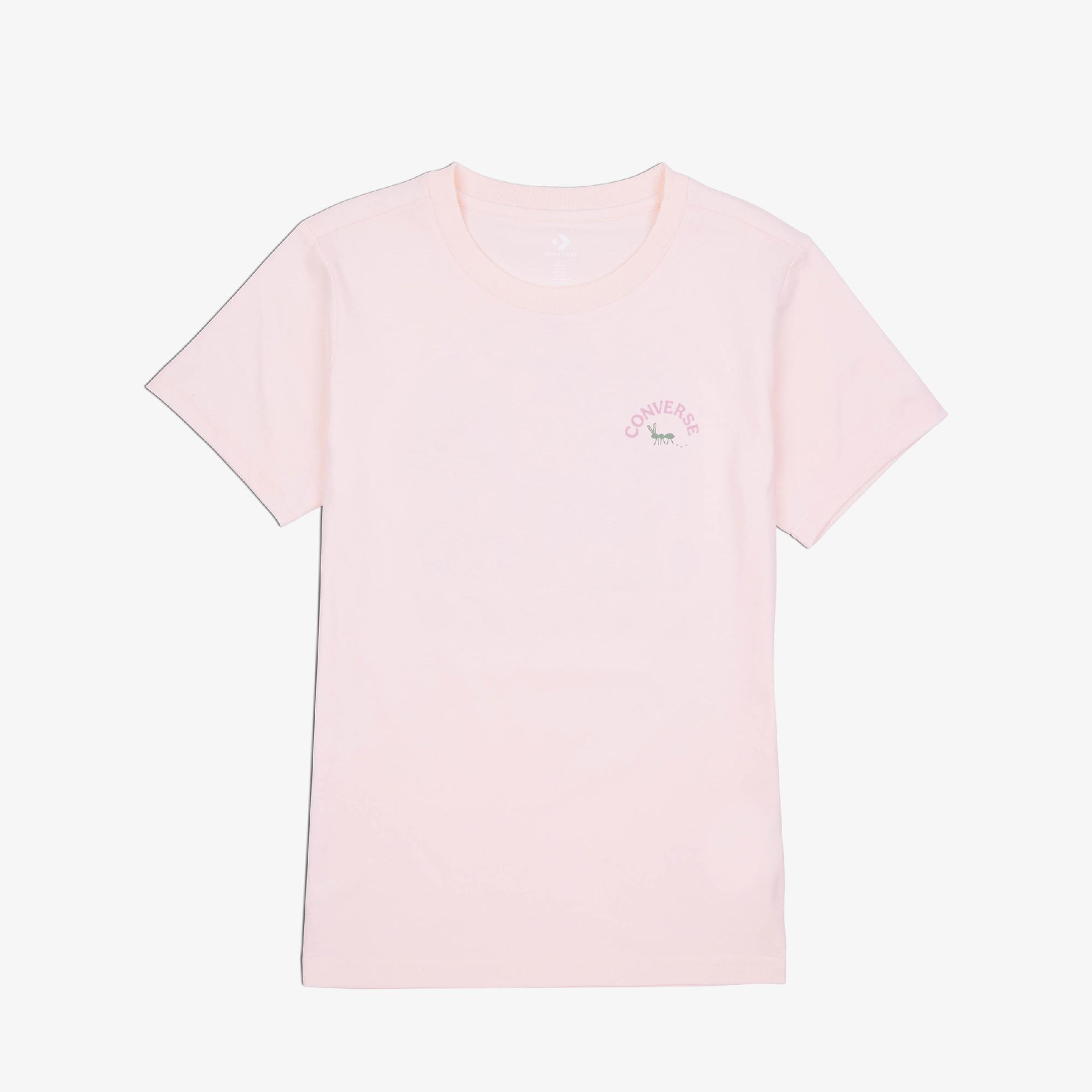Converse Çiçek Baskılı Kadın Pembe T-Shirt