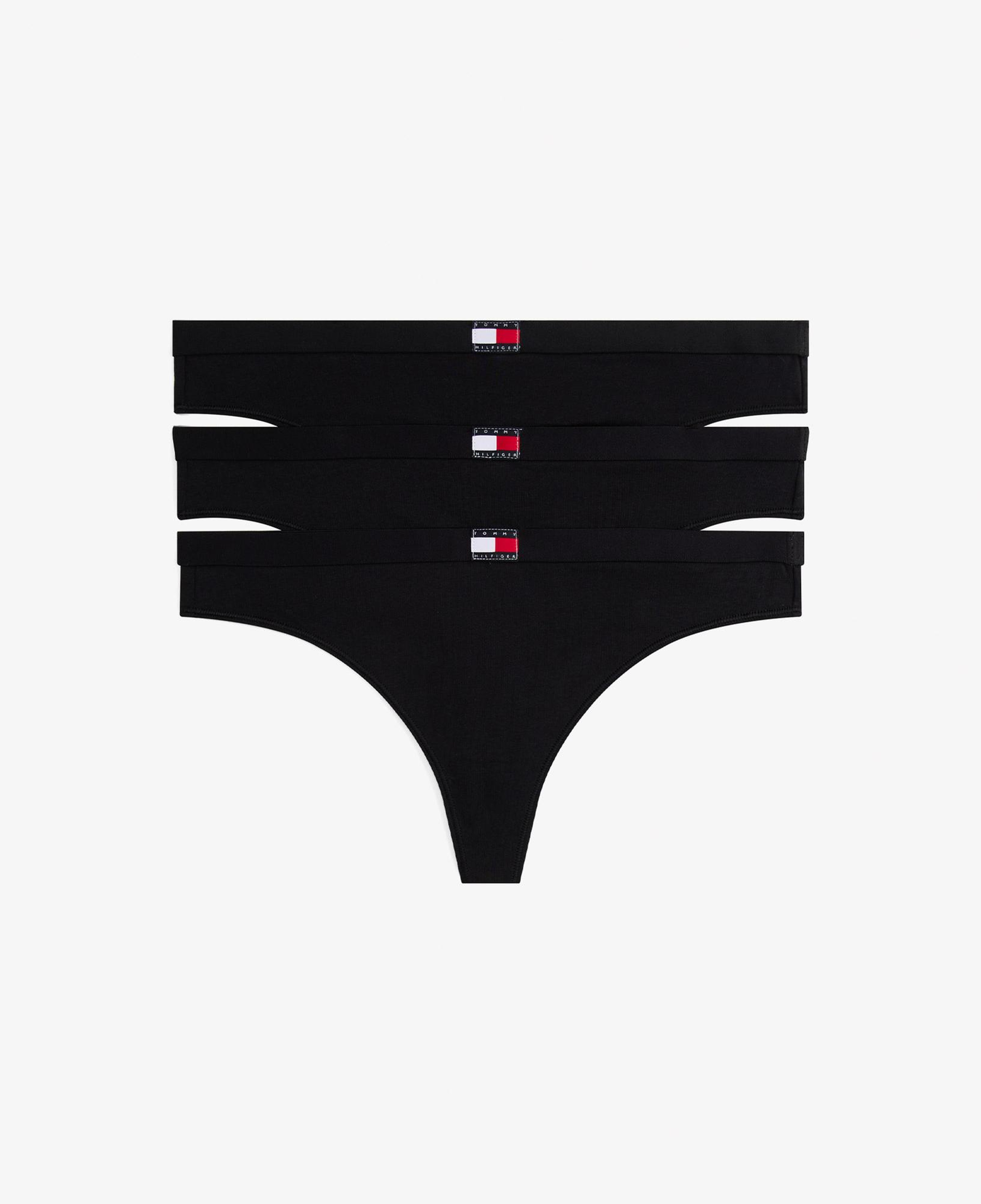 Tommy Hilfiger Thong Kadın 3'Lü Siyah Külot