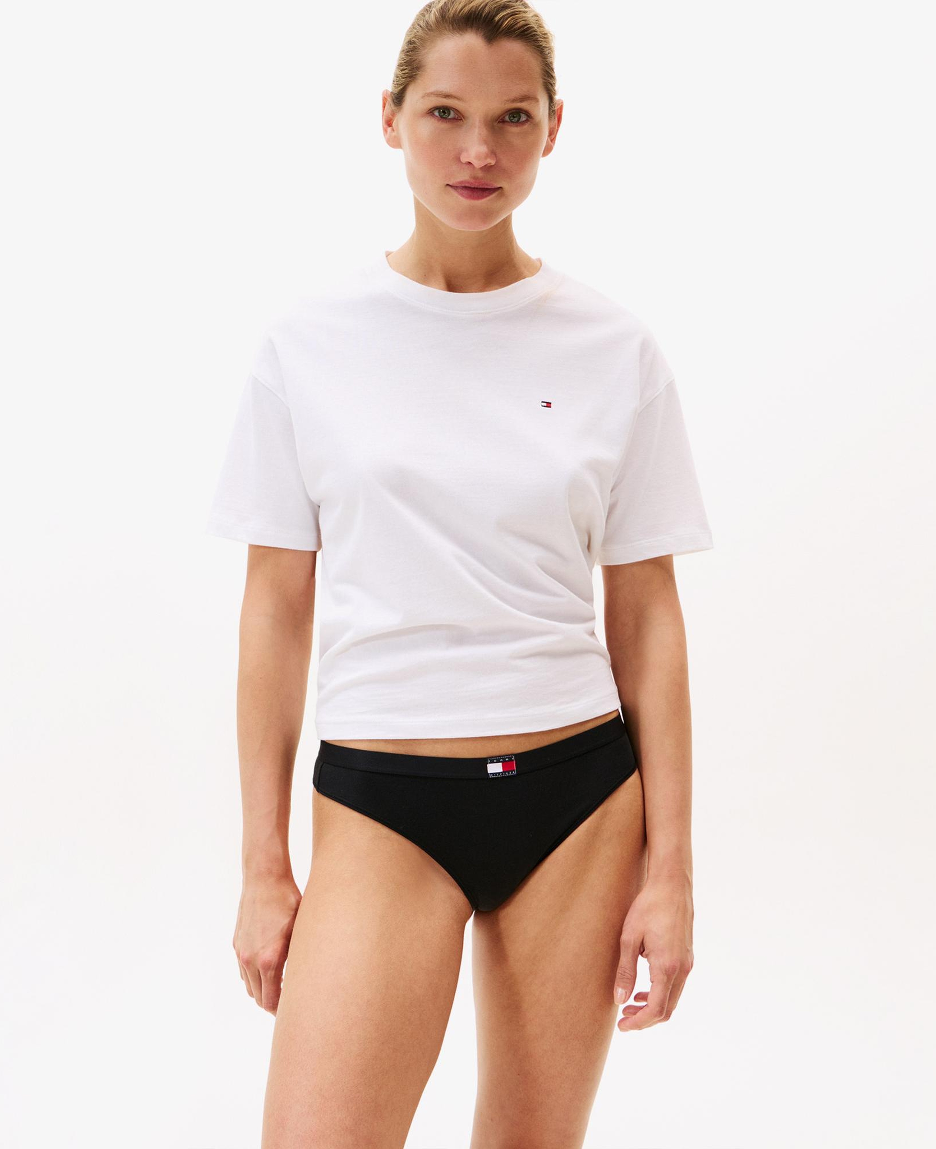 Tommy Hilfiger Thong Kadın 3'Lü Siyah Külot