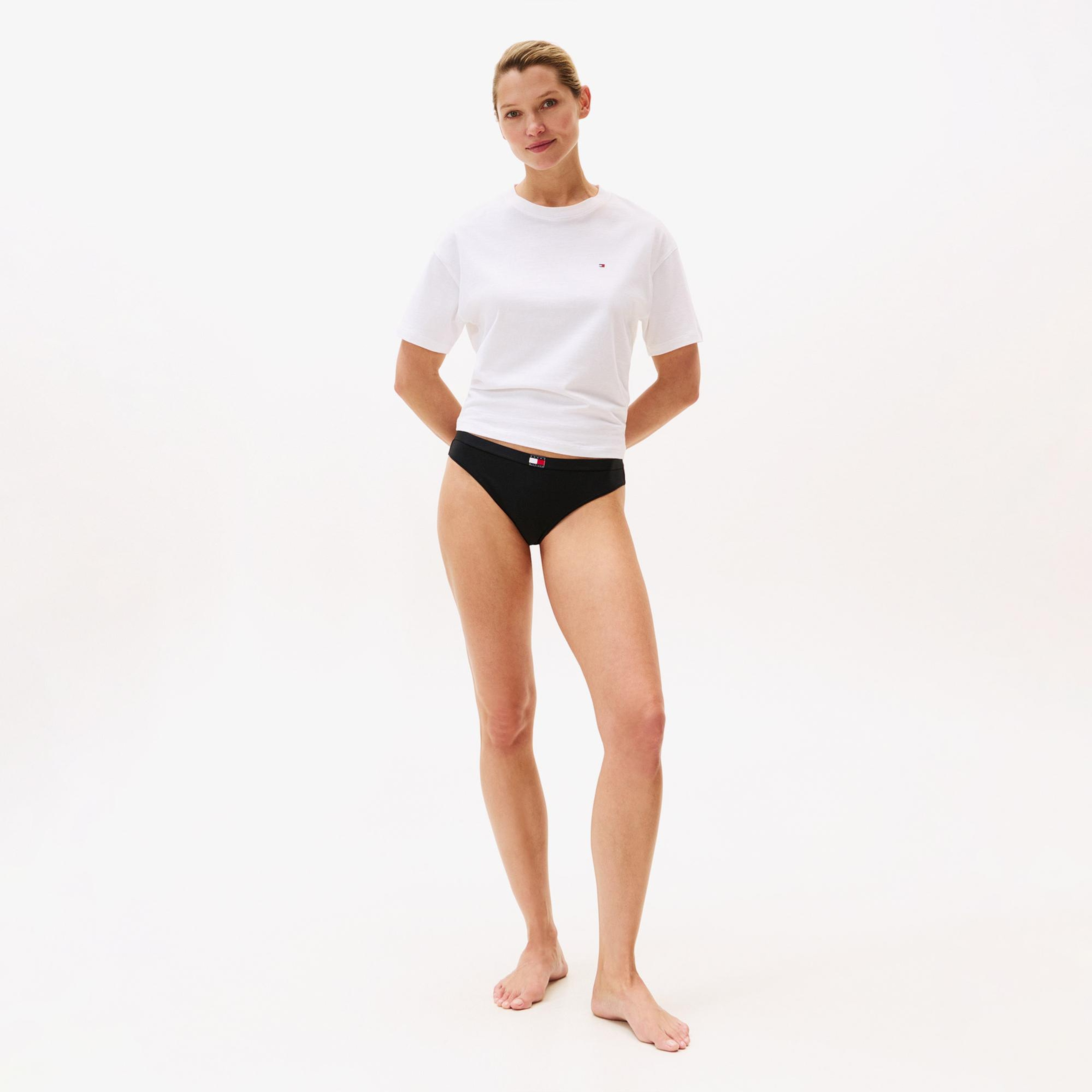 Tommy Hilfiger Thong Kadın 3'Lü Siyah Külot