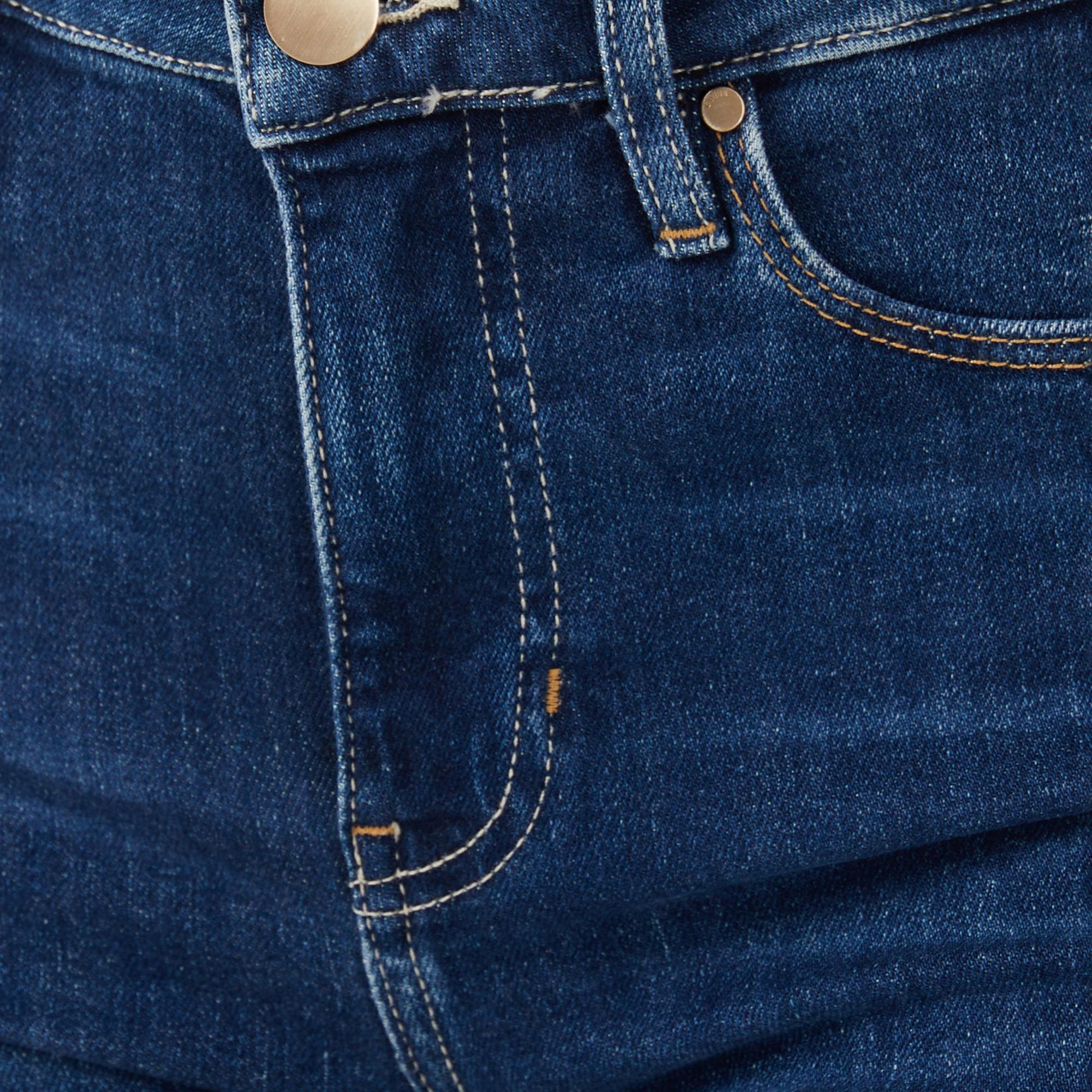 Guess Coated Kaşmir Karışımlı Skinny Fit Kadın Mavi Jean