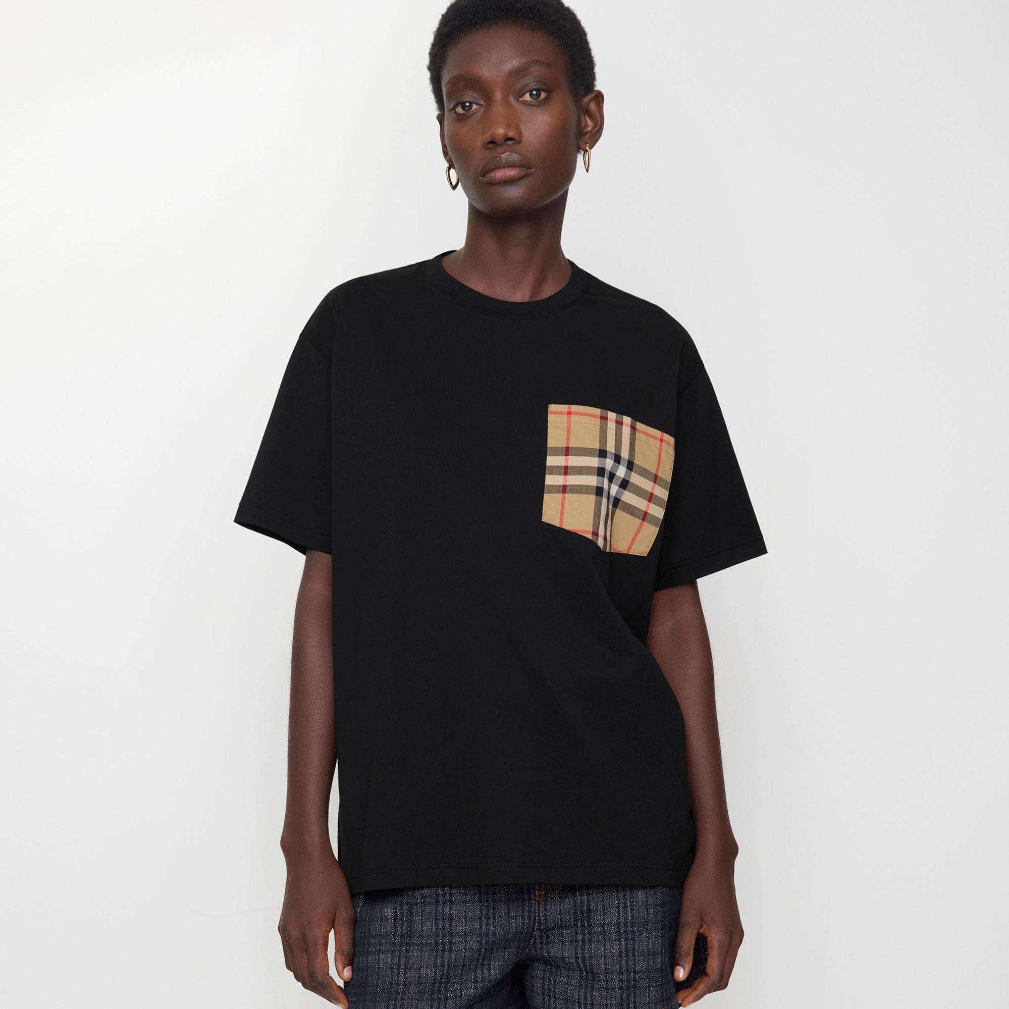 Burberry Kadın Siyah T-Shirt