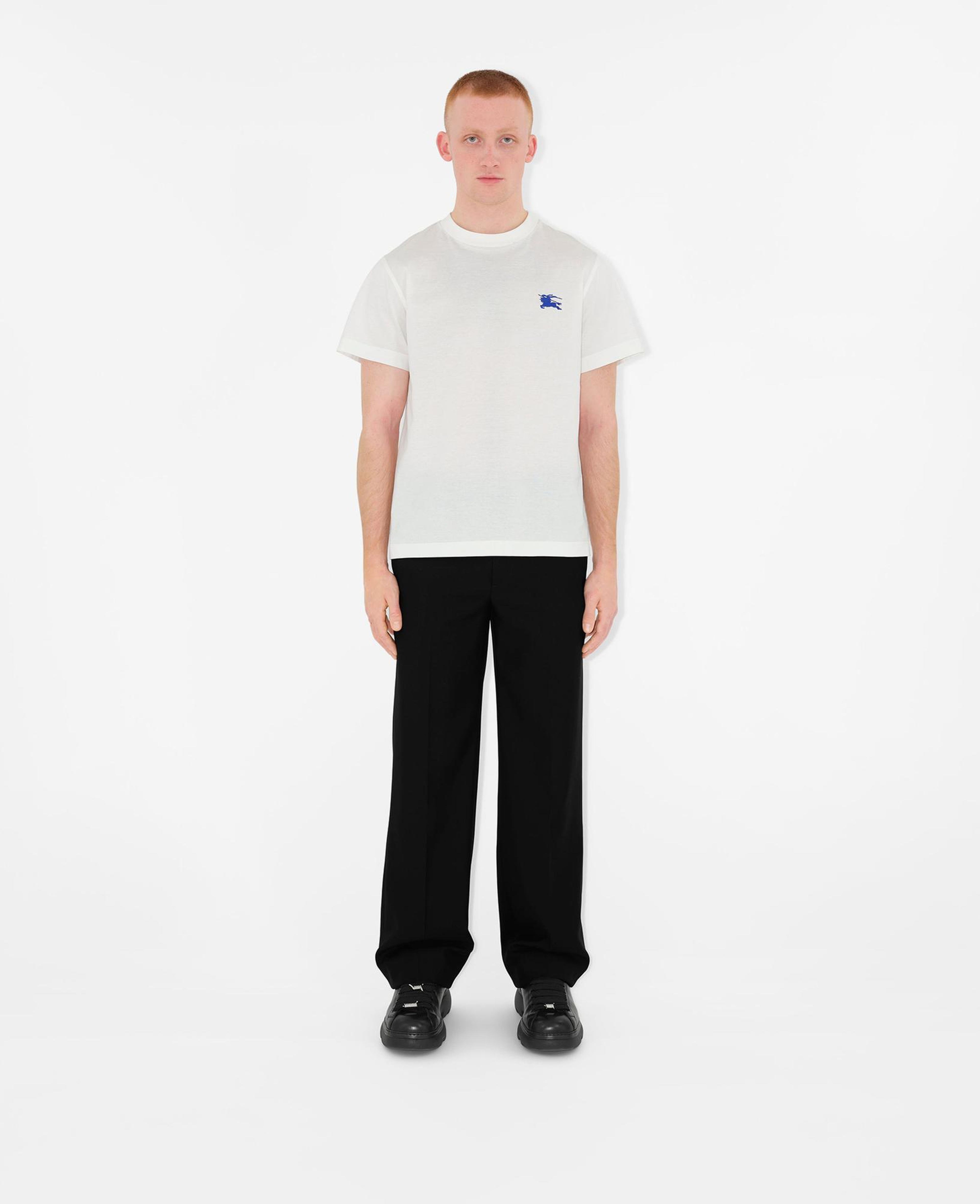 Burberry Pamuklu Erkek Beyaz T-Shirt