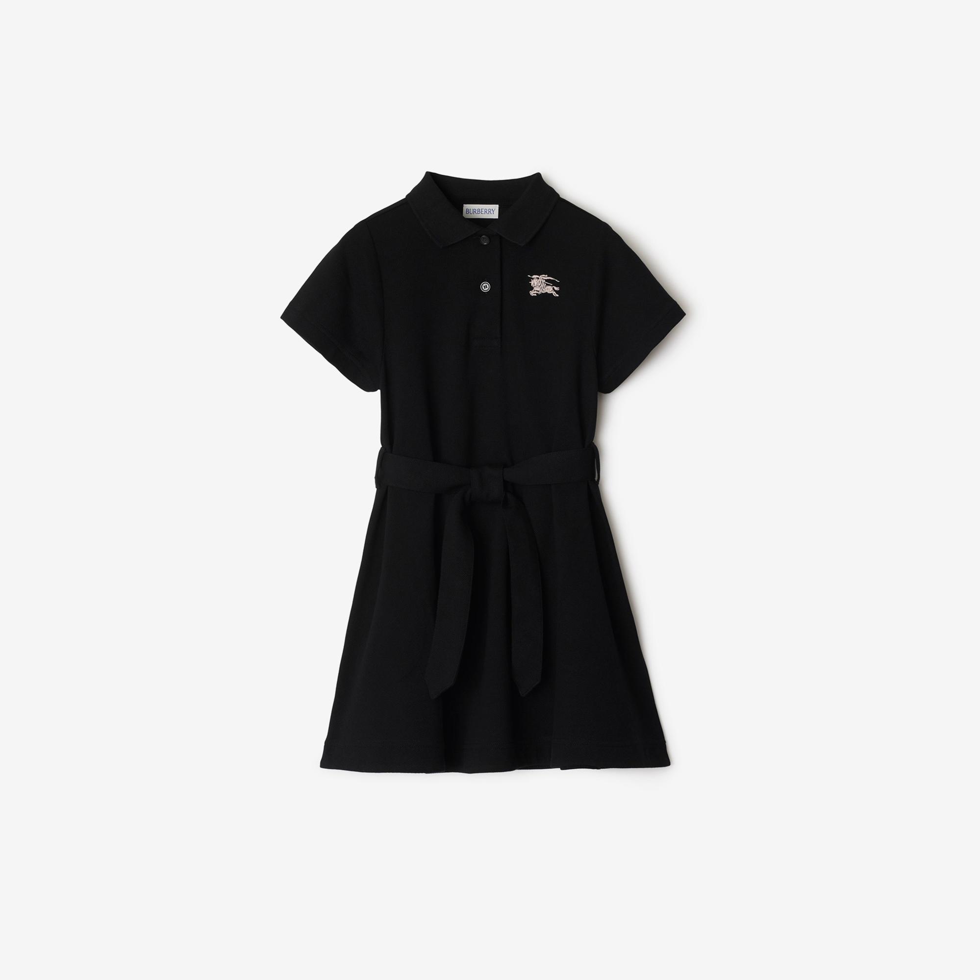 Burberry Astrid Cotton Çocuk Siyah Elbise