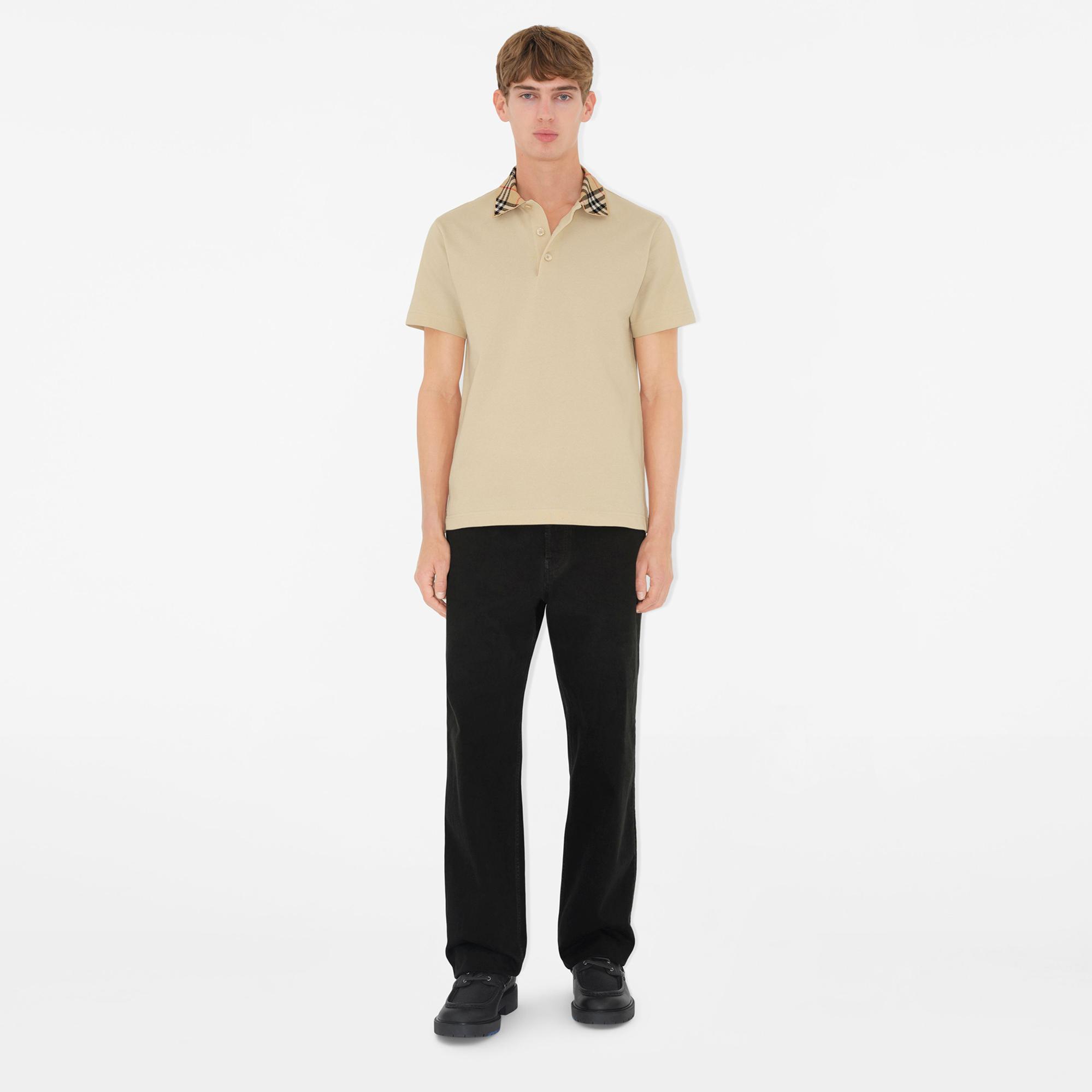 Burberry For Cotton Erkek Krem Polo