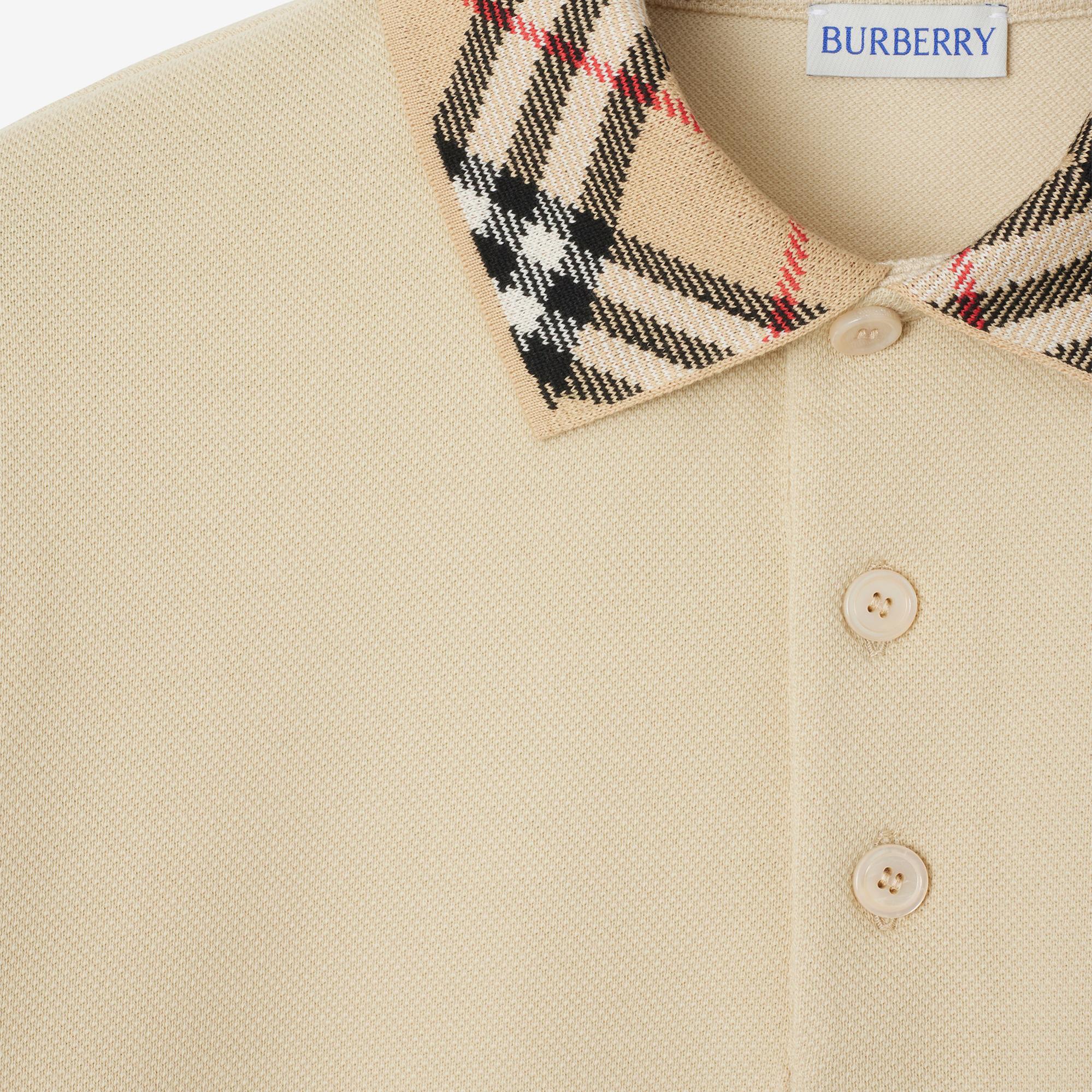 Burberry For Cotton Erkek Krem Polo