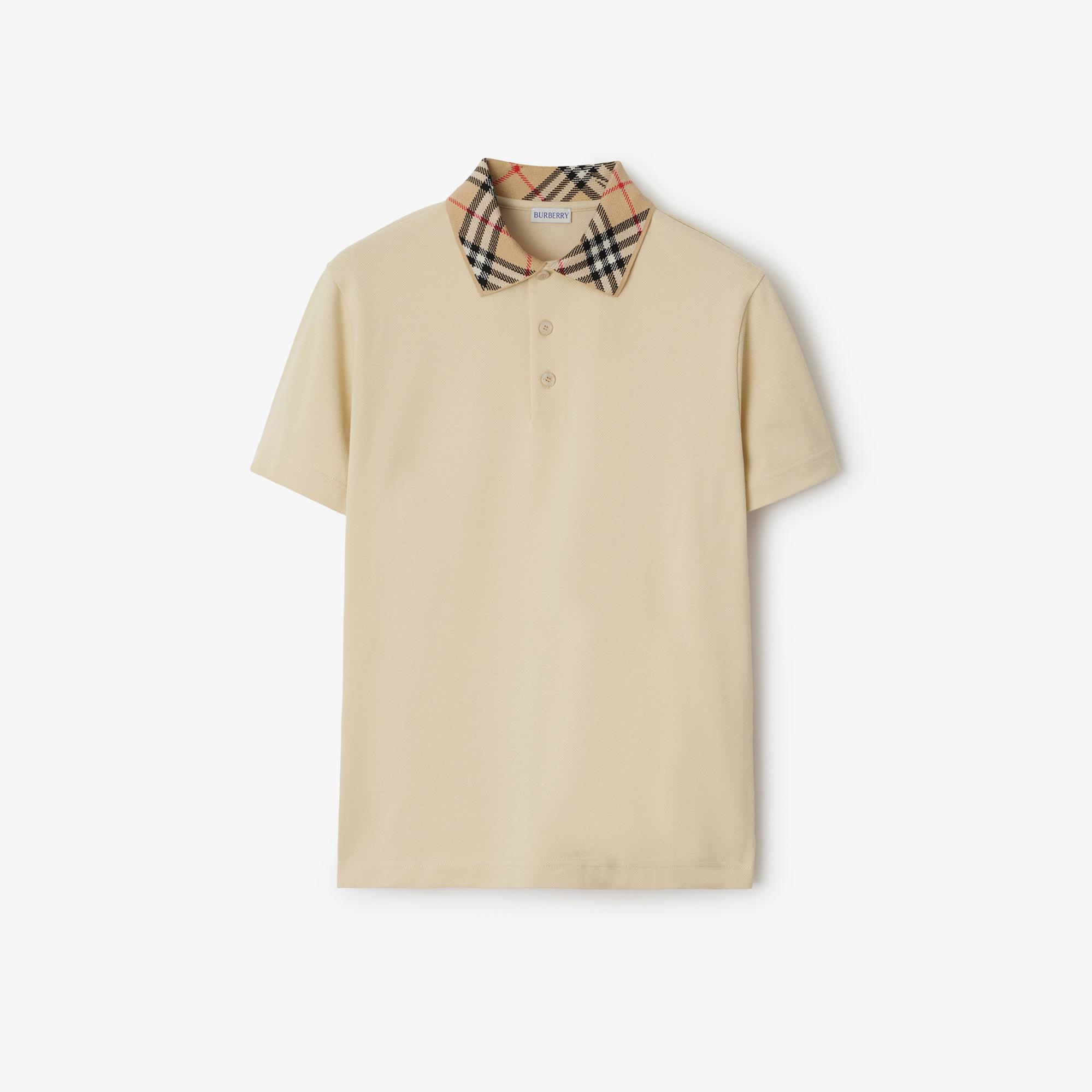 Burberry For Cotton Erkek Krem Polo