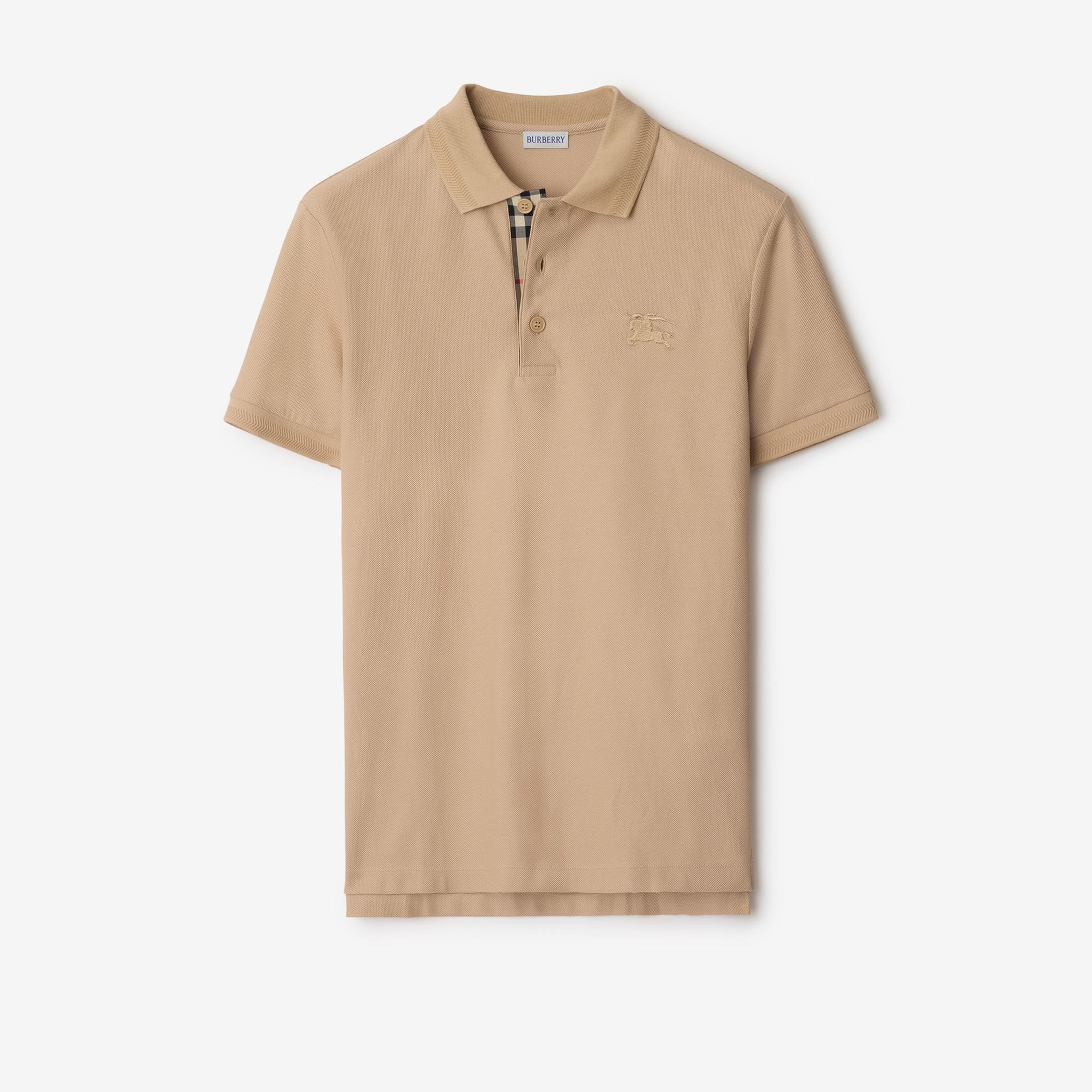 Burberry Eddie Cotton Erkek Bej Polo