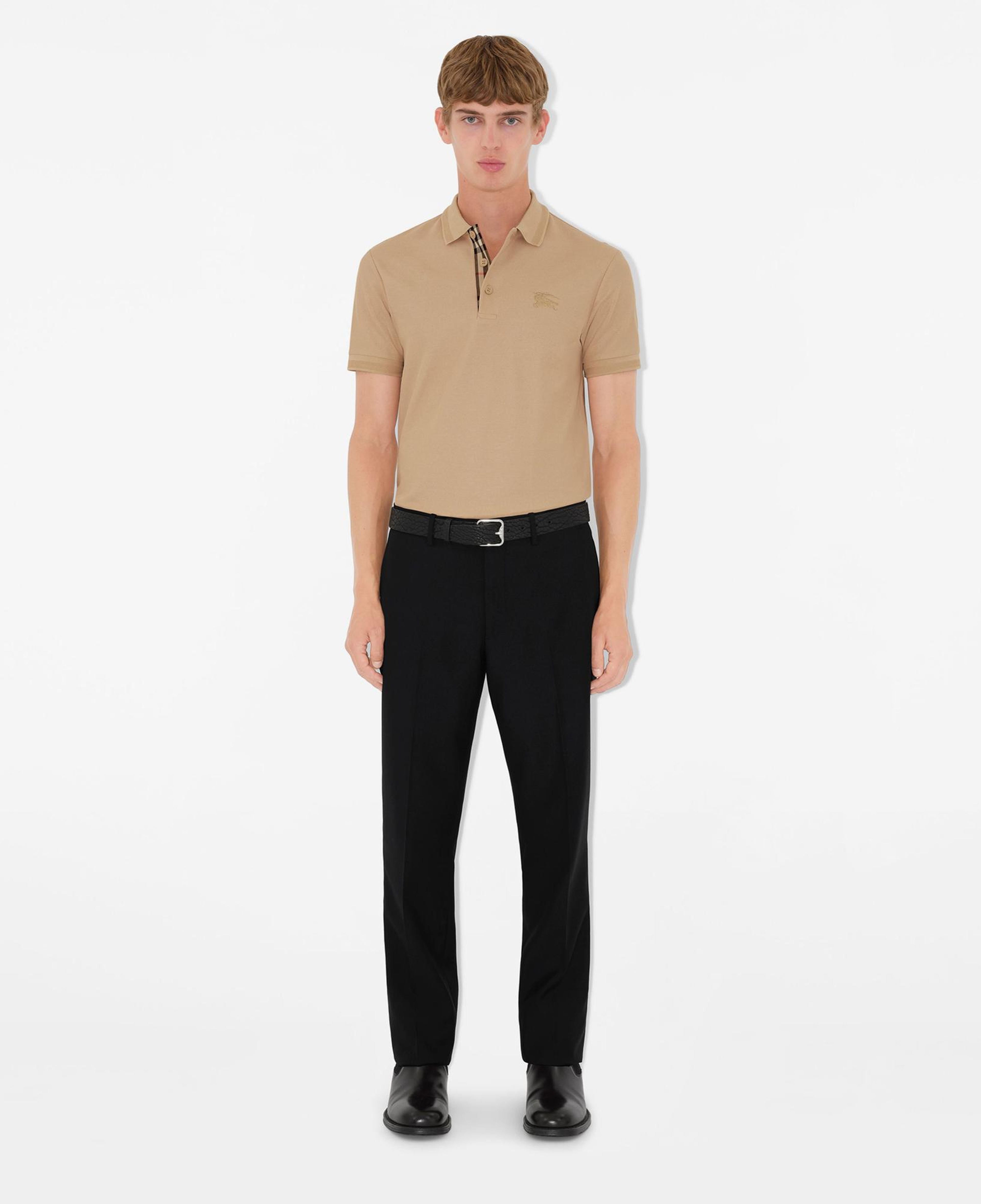 Burberry Eddie Cotton Erkek Bej Polo