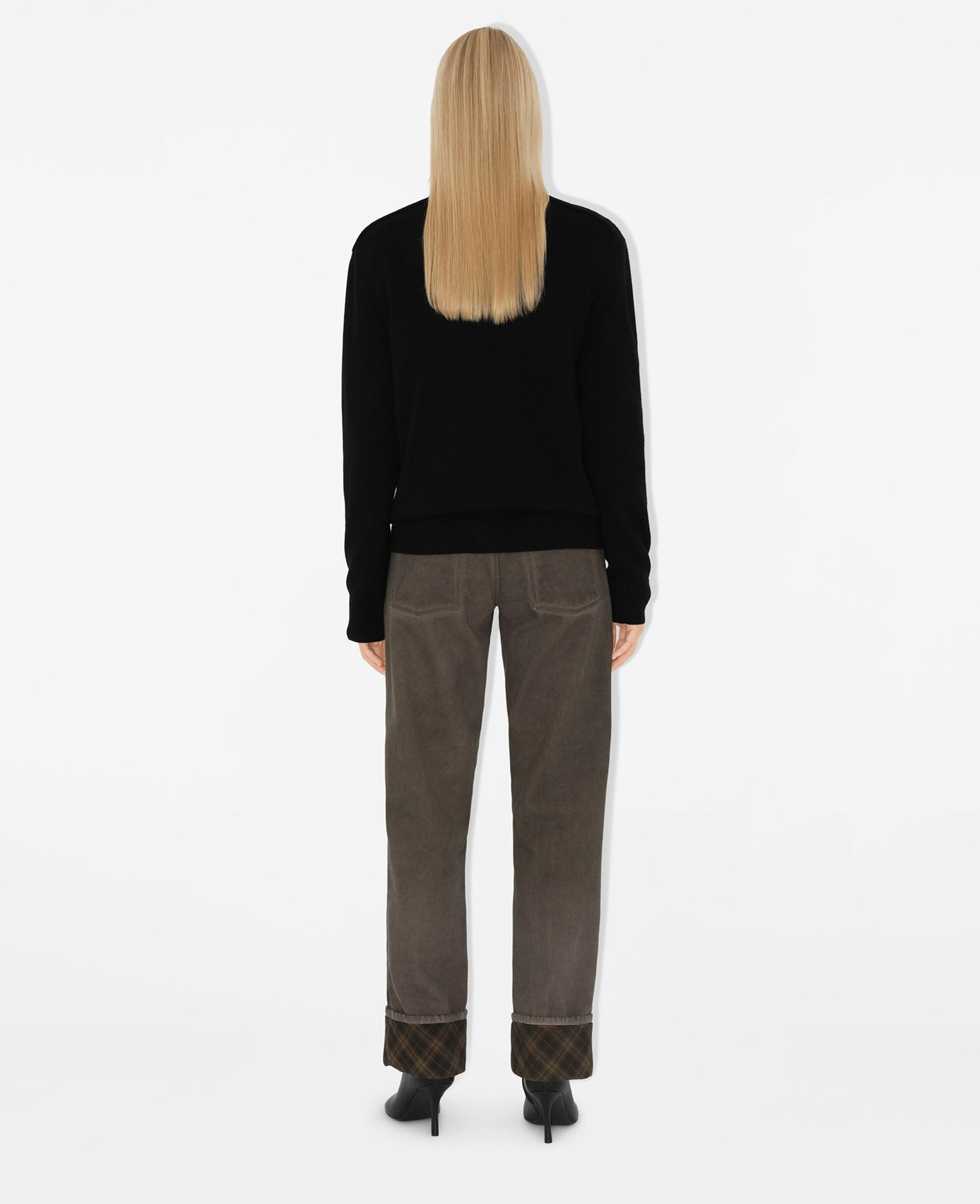 Burberry Smt Label Wool Kadın Siyah Kazak