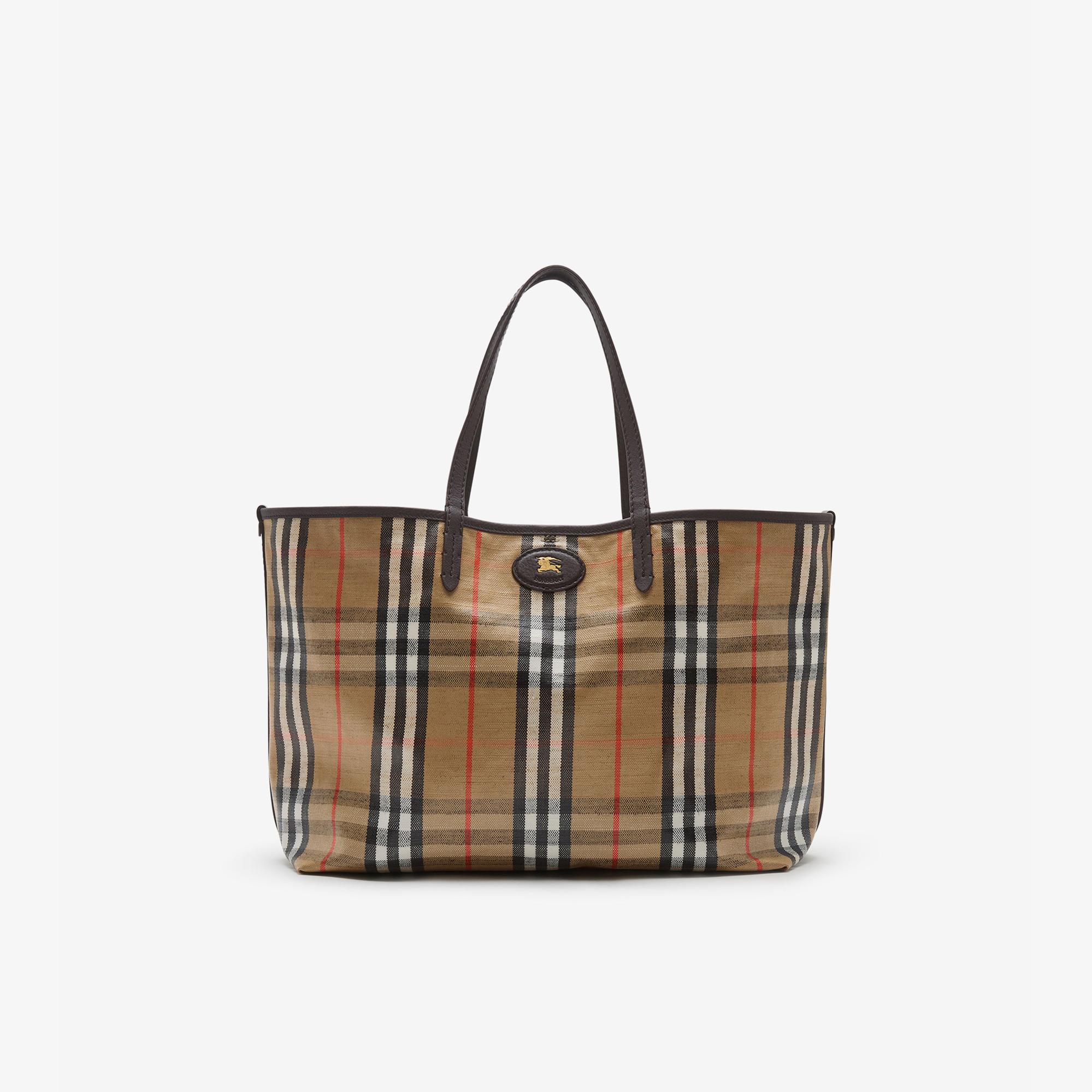 Burberry Medium Highlands Kadın Bej Tote Çanta