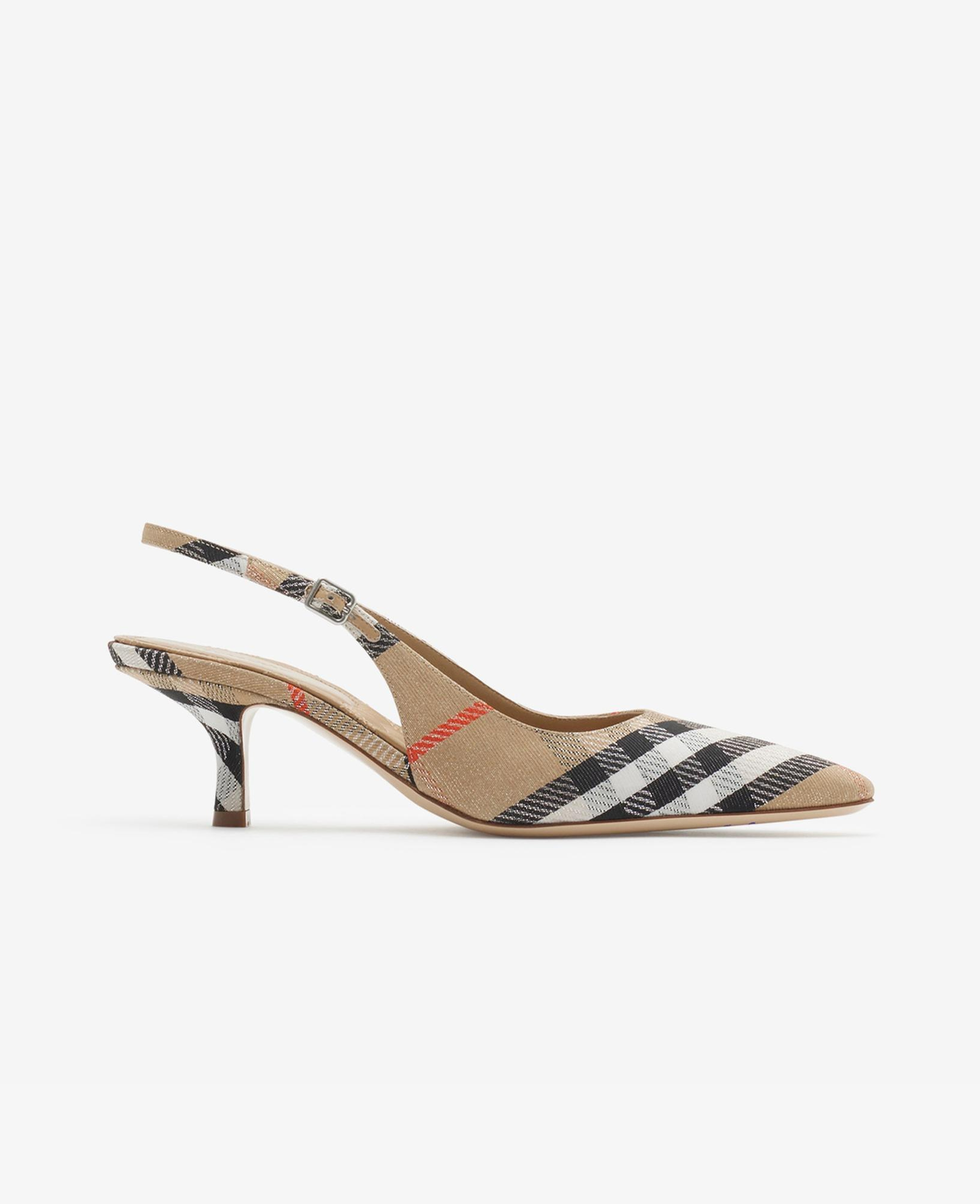 Burberry Birdie Slingback Pumps Kadın Bej Topuklu Ayakkabı