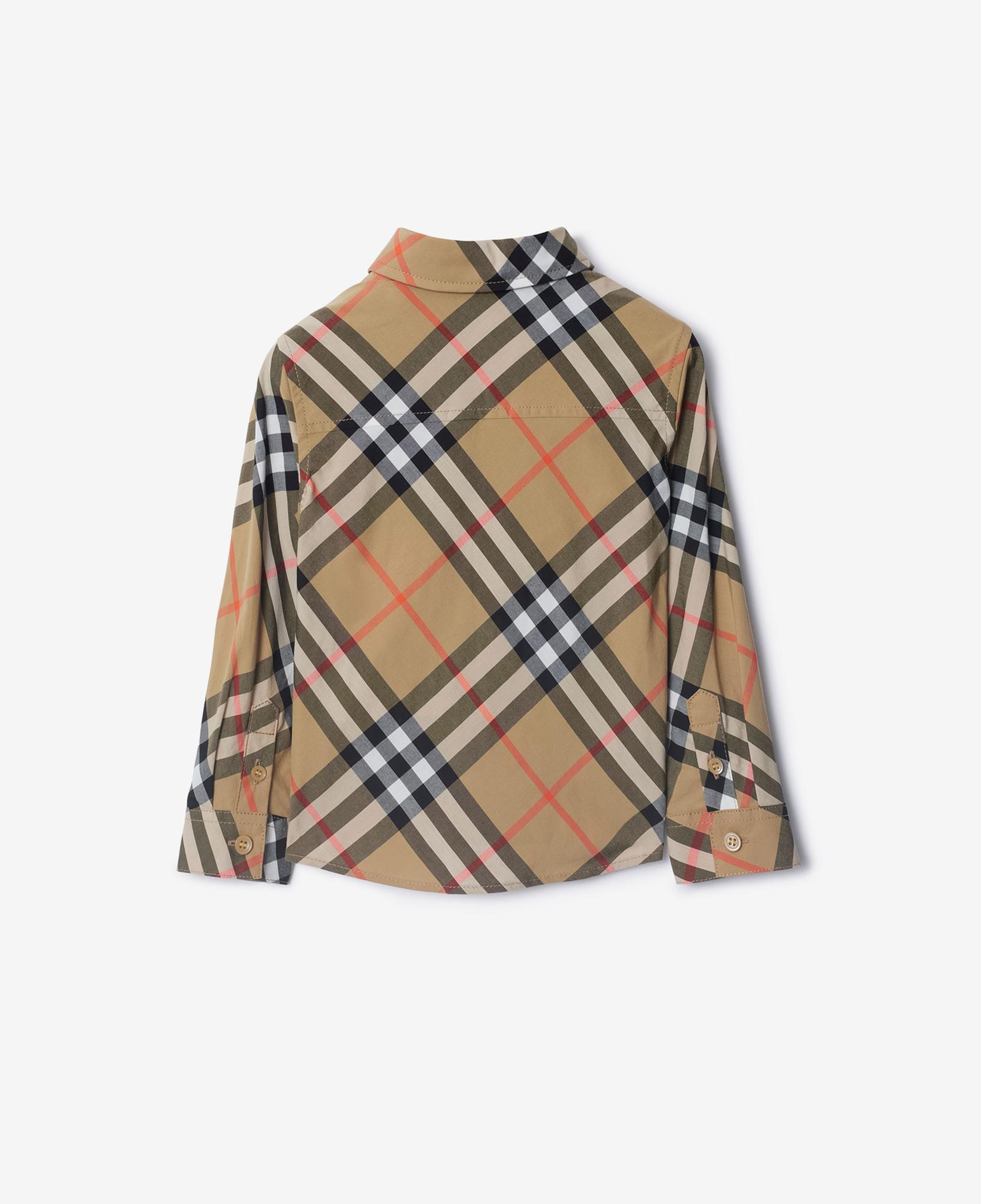 Burberry Check Pamuklu Çocuk Bej Gömlek
