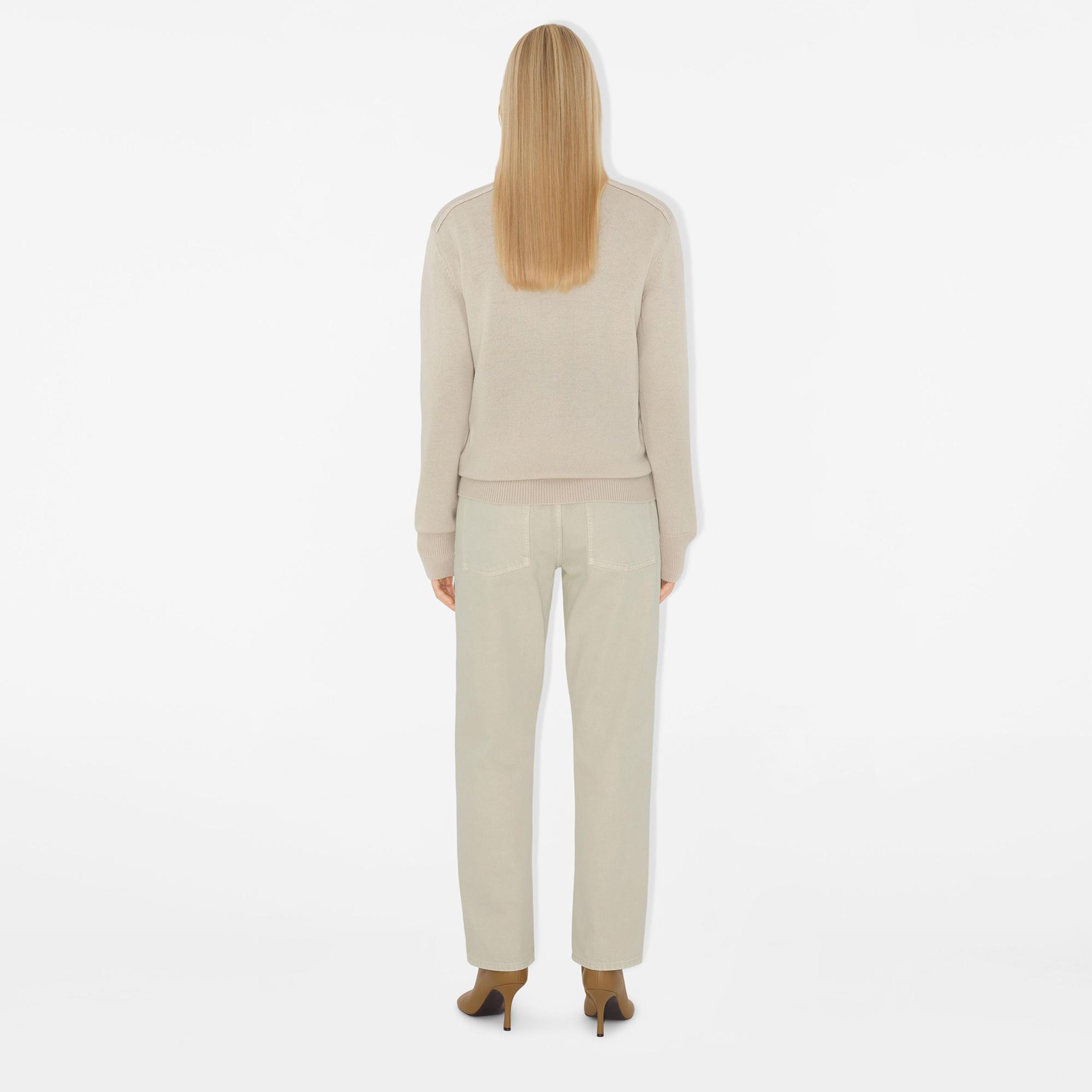 Burberry Smt Label Wool Kadın Krem Kazak