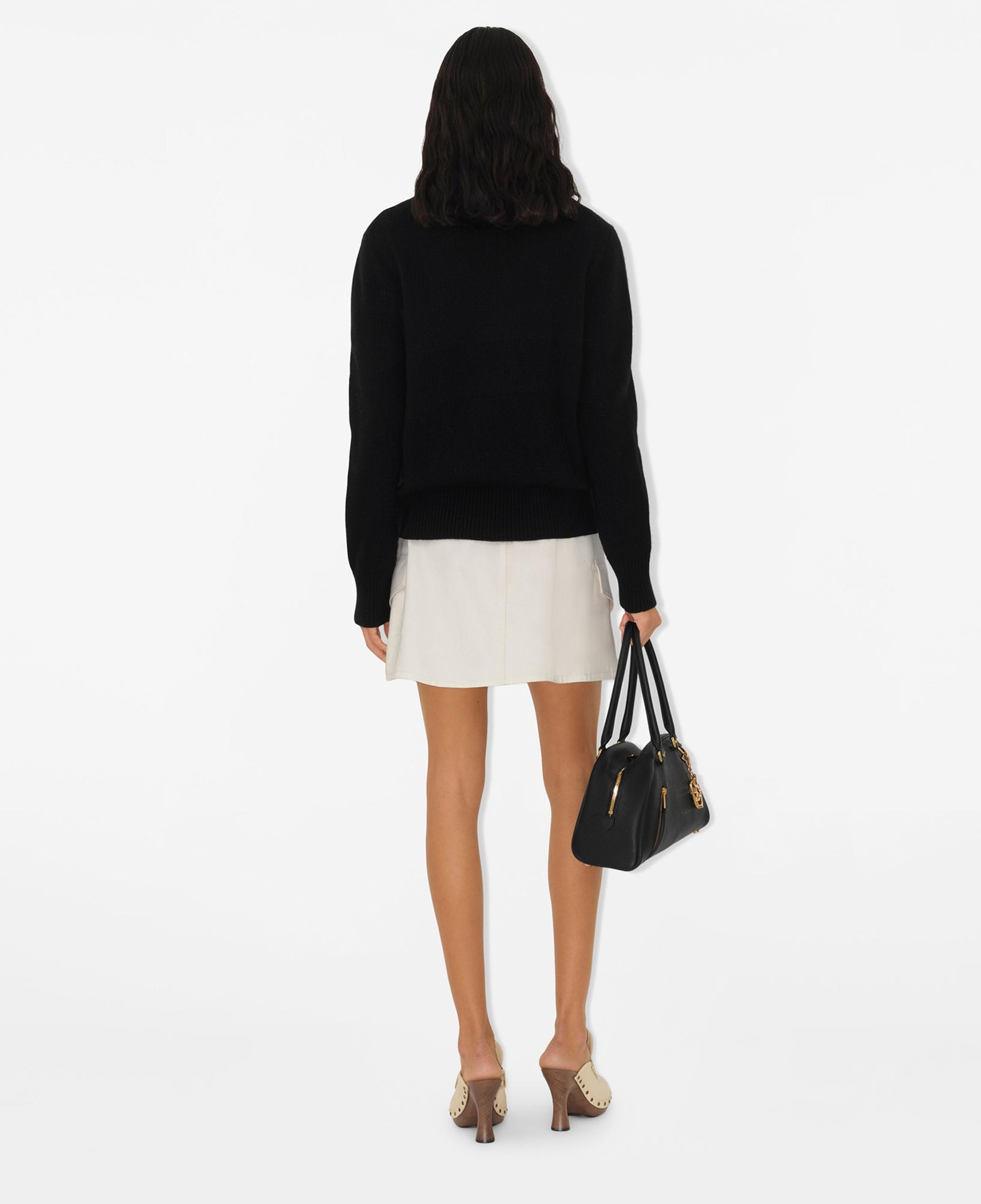 Burberry Pai Wool Cashmere Kadın Siyah Kazak