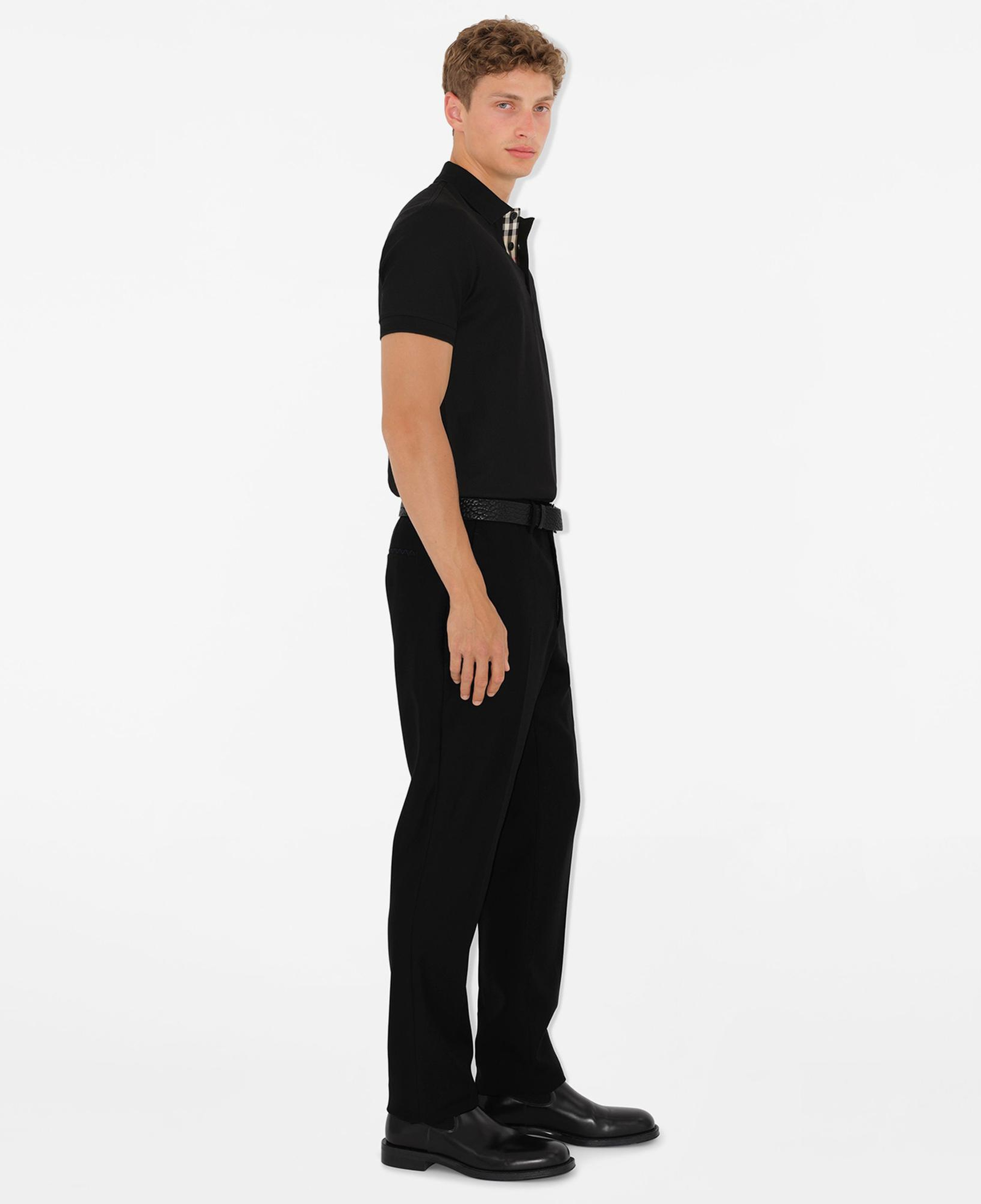 Burberry Eddie Cotton Erkek Siyah Polo