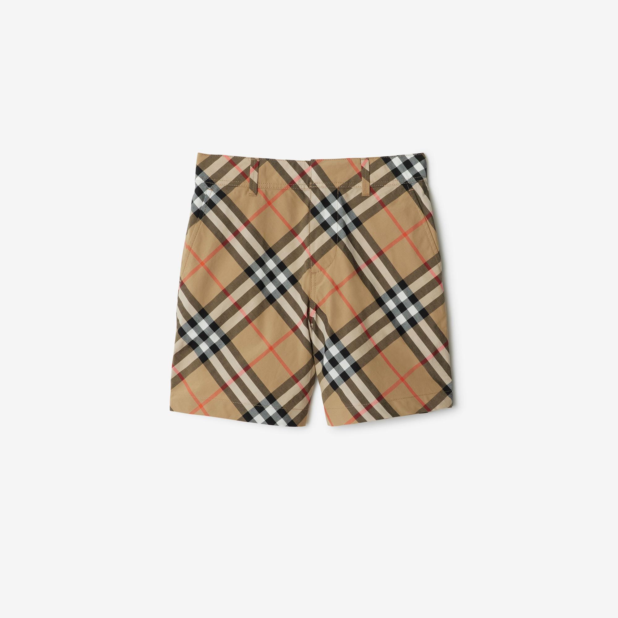 Burberry Check Pamuk Çocuk Bej Şort