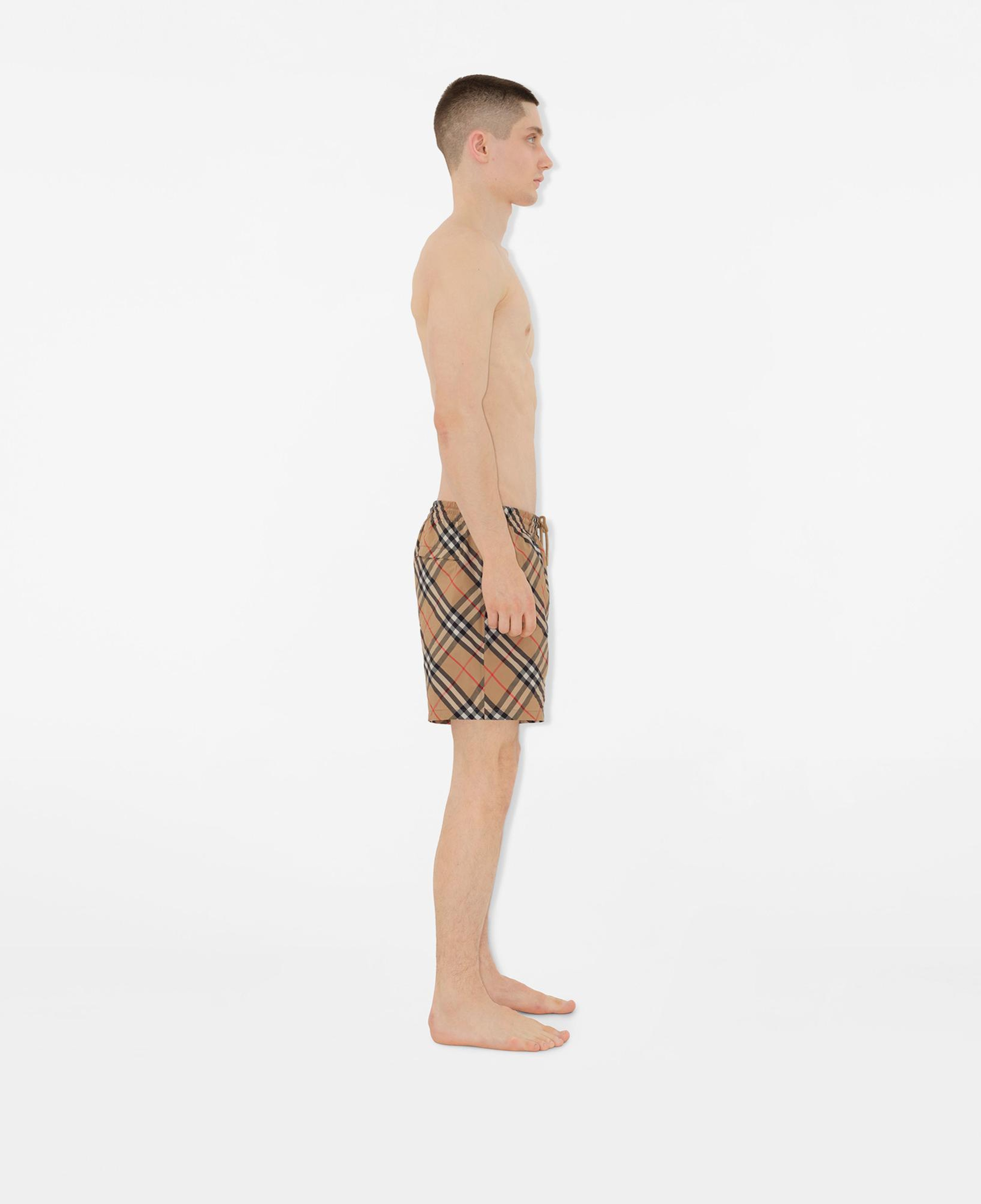 Burberry Check Erkek Bej Deniz Şortu
