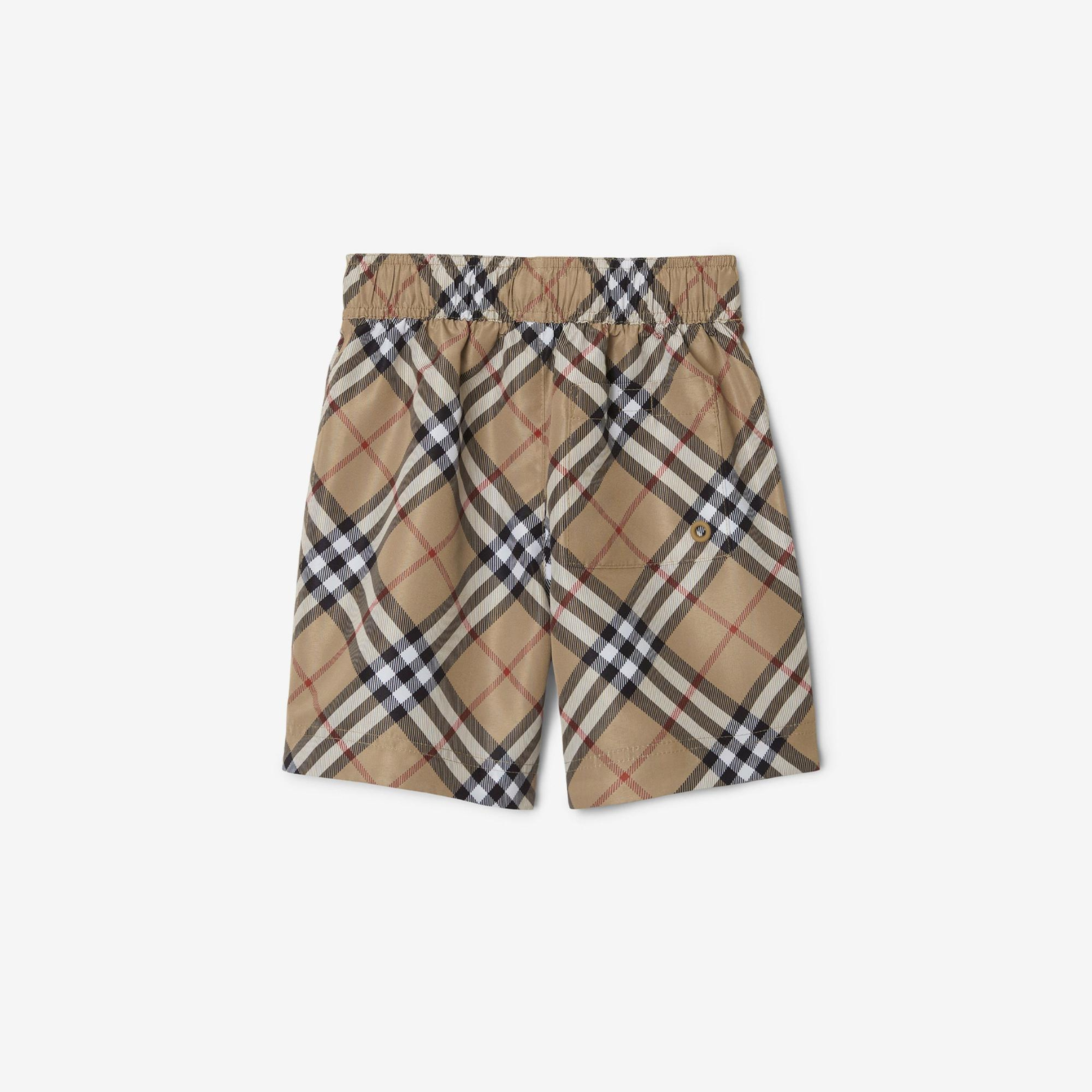 Burberry Check Çocuk Bej Deniz Şortu
