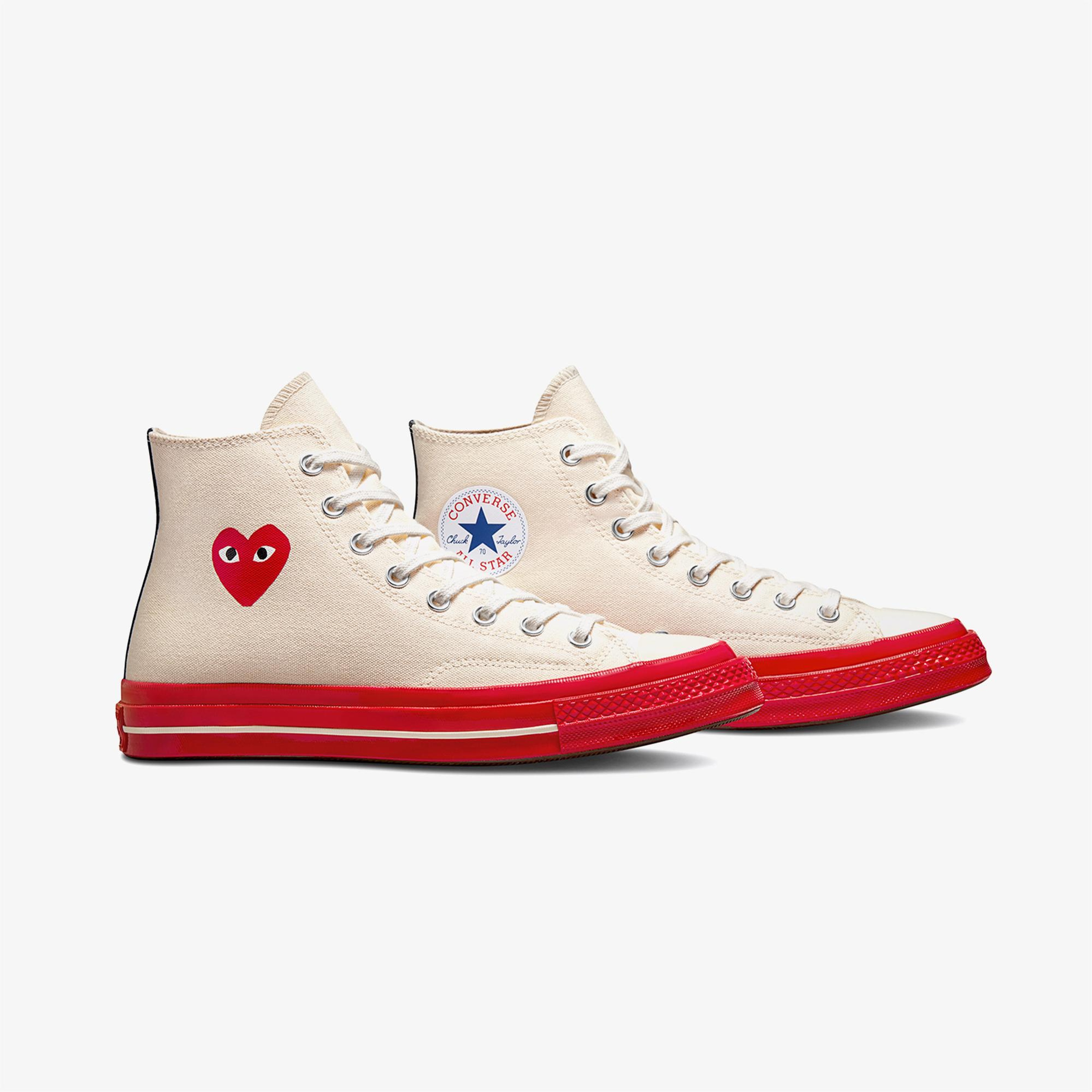 Converse X Comme Des Garçons Play Chuck 70 Unisex Krem Sneaker