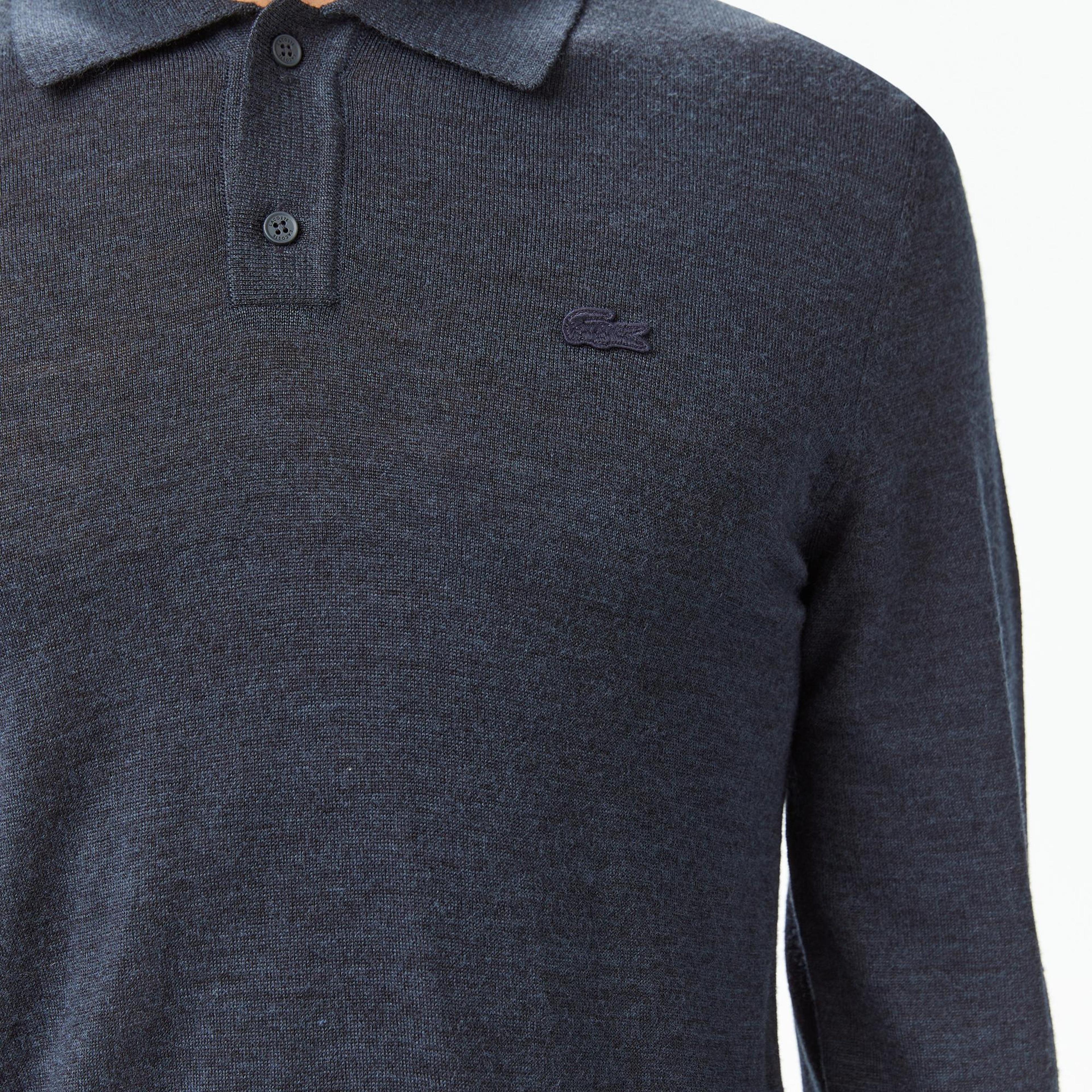 Lacoste Erkek Classic Fit Polo Yaka Lacivert Kazak
