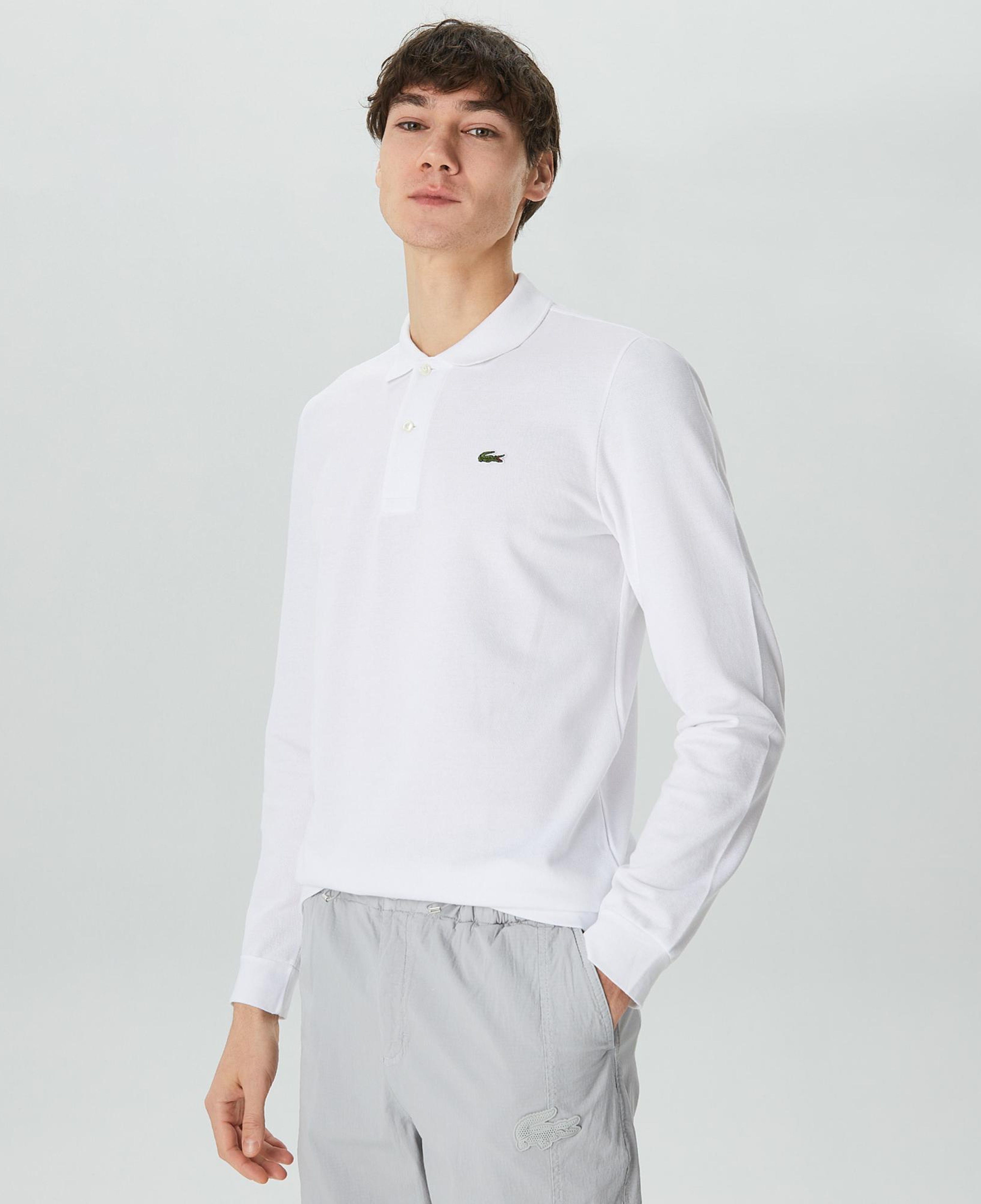 Lacoste Erkek Classic Fit Uzun Kollu Beyaz Polo