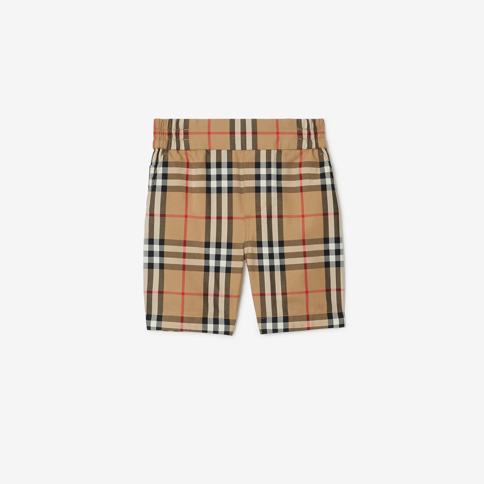 Burberry Check Pamuk Çocuk Bej Şort