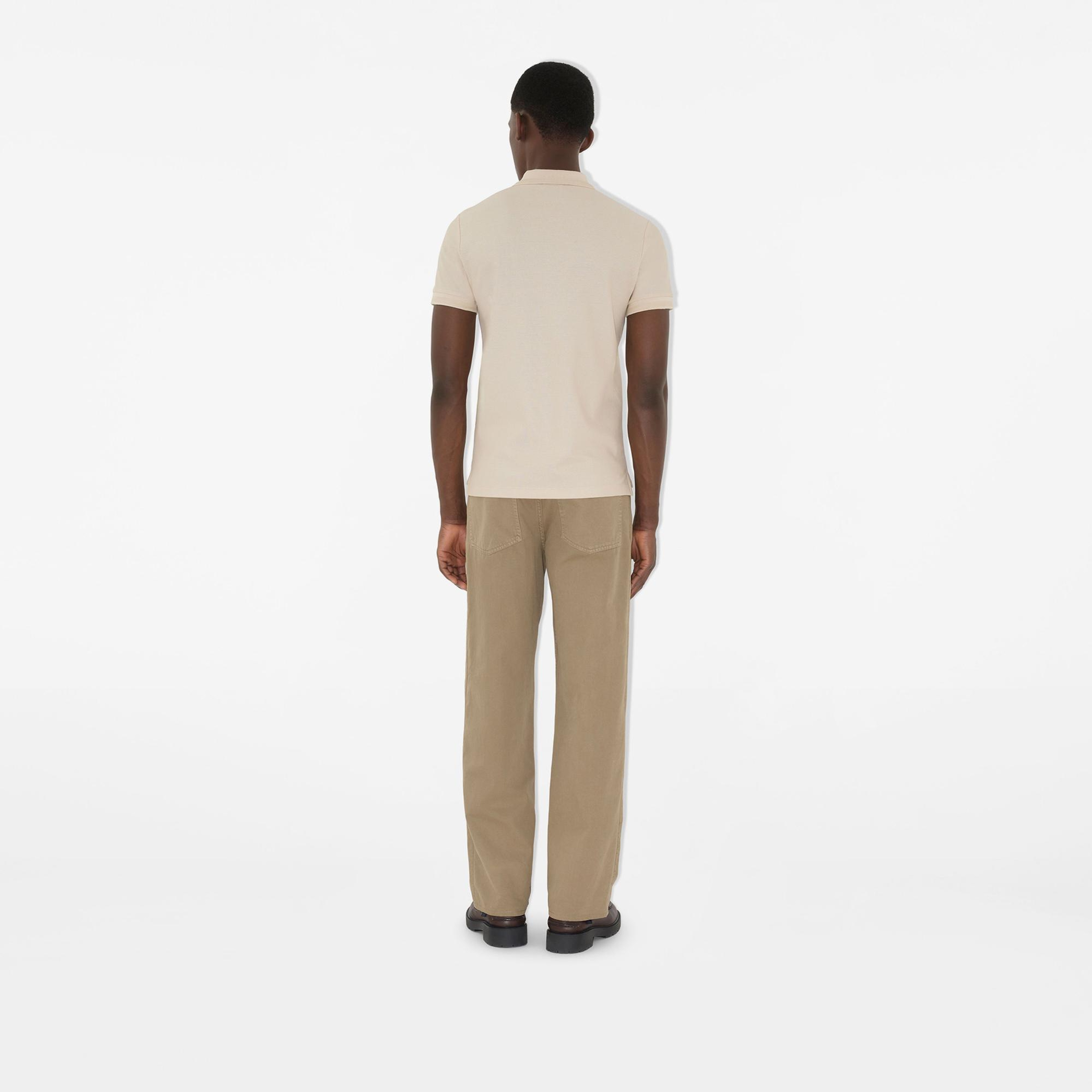 Burberry Eddie Cotton Erkek Krem Polo